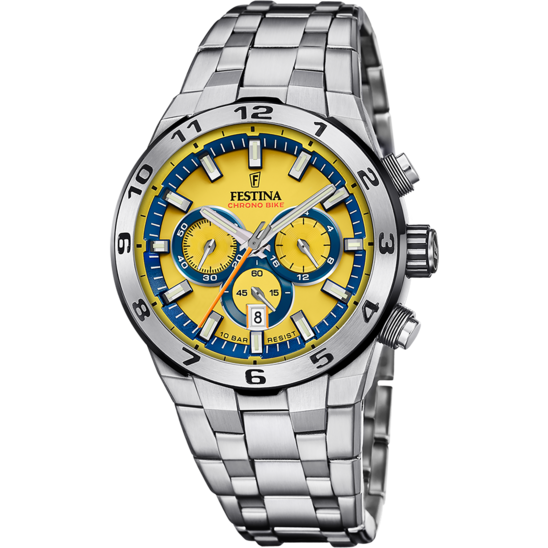 Festina RELOJ PARA HOMBRE FESTINA CHRONO BIKE AMARILLO CON CORREA DE ACERO F20670/4