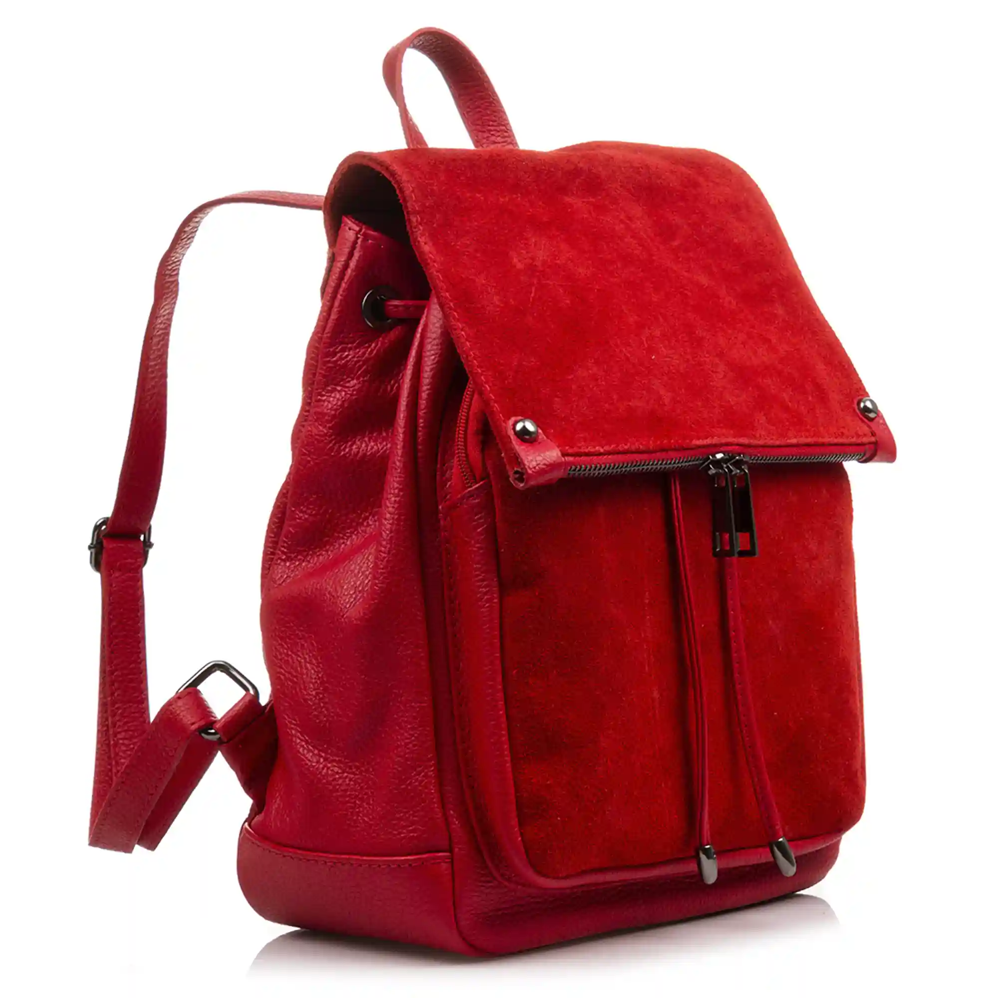 Firenze Artegiani Aggius Bolso Mochila Mujer. Piel Auténtica Dollaro Gamuza