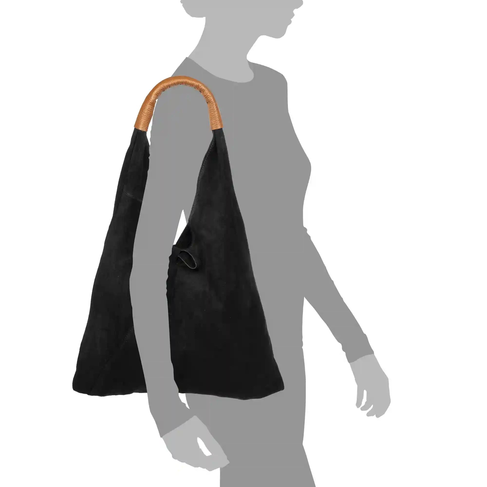 Firenze Artegiani Agnana Bolso Shopper Mujer. Piel Auténtica Gamuza Y Dollaro