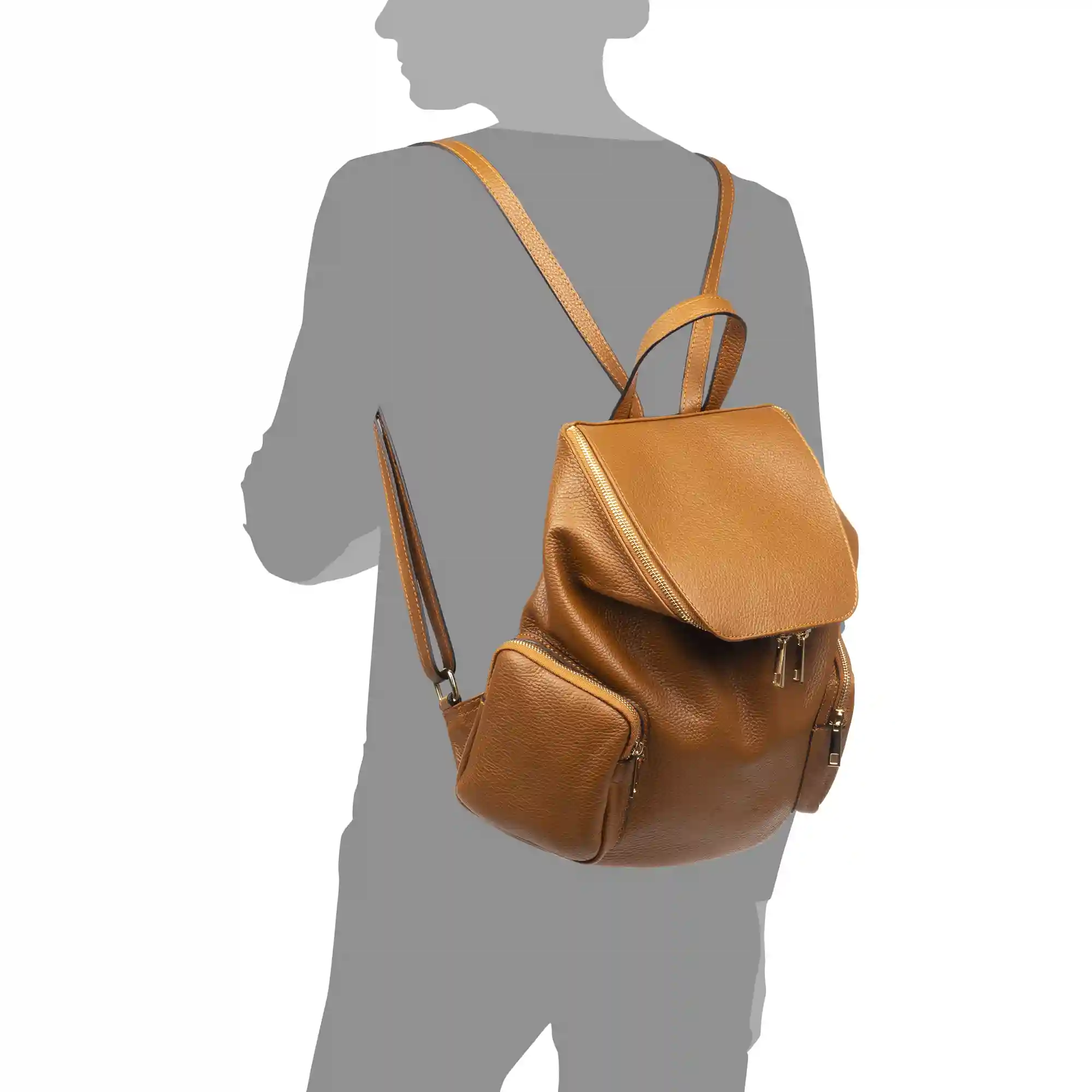 Firenze Artegiani Agnosine Bolso Mochila Mujer. Piel Auténtica Dollaro