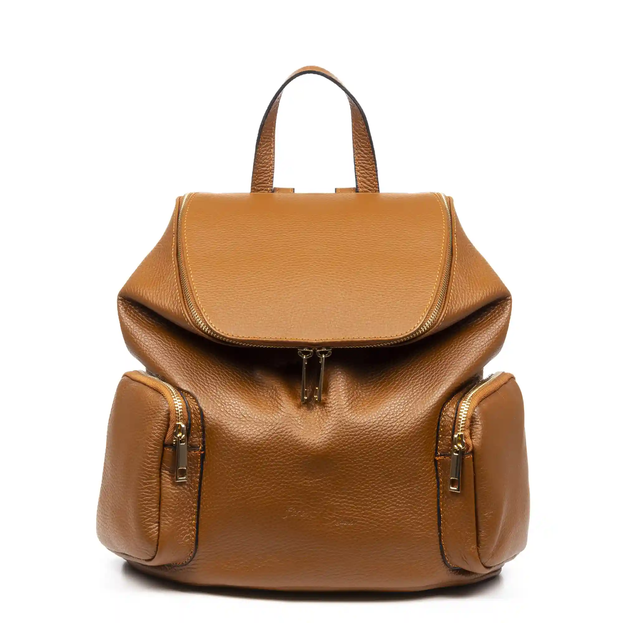 Firenze artegiani Agnosine Bolso Mochila mujer. Piel auténtica Dollaro