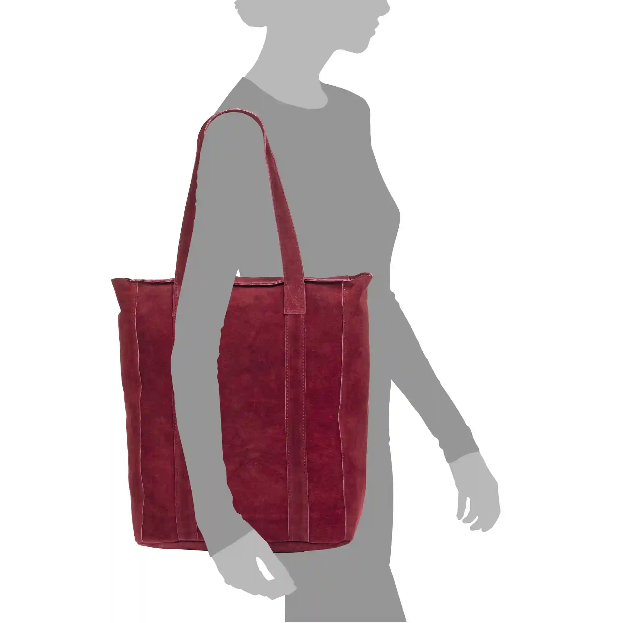 Firenze Artegiani Albagiara Bolso Shopper Mujer. Piel Auténtica Gamuza