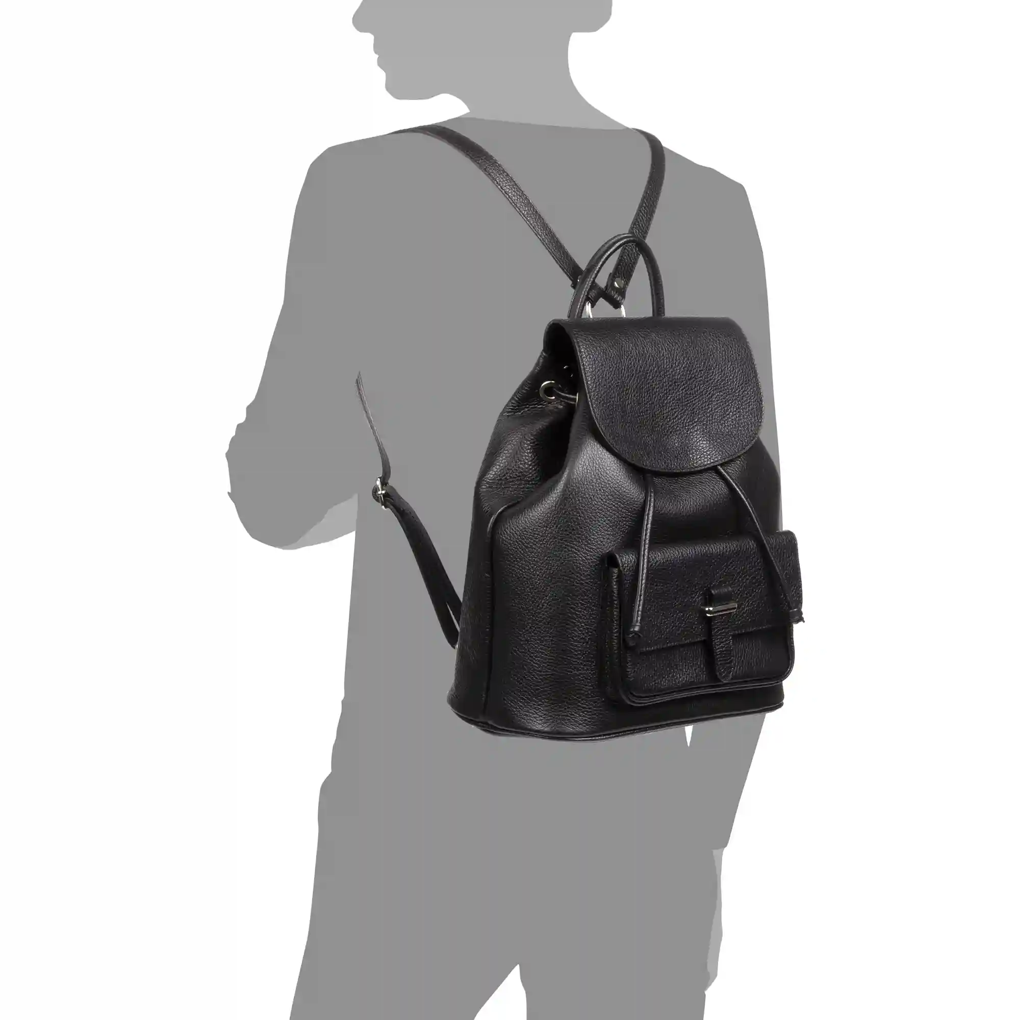 Firenze Artegiani Albiense Bolso Mochila De Mujer. Piel Auténtica Acabado Dollaro