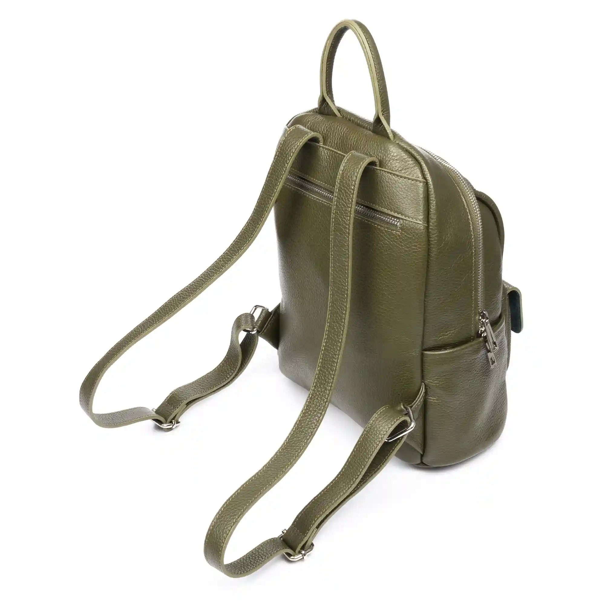 Firenze Artegiani Albignasego Bolso Mochila De Mujer. Piel Auténtica Acabado Dollaro