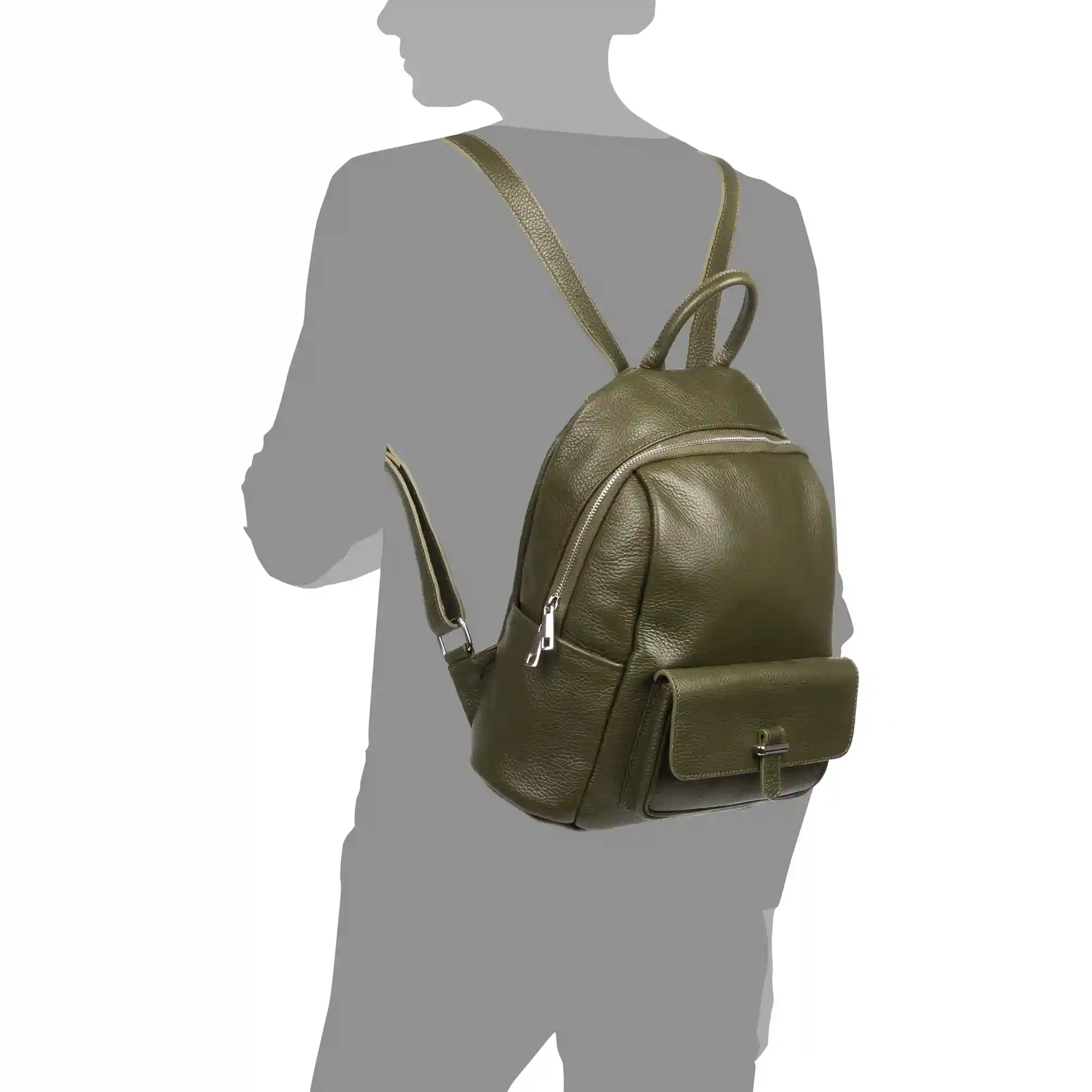 Firenze Artegiani Albignasego Bolso Mochila De Mujer. Piel Auténtica Acabado Dollaro