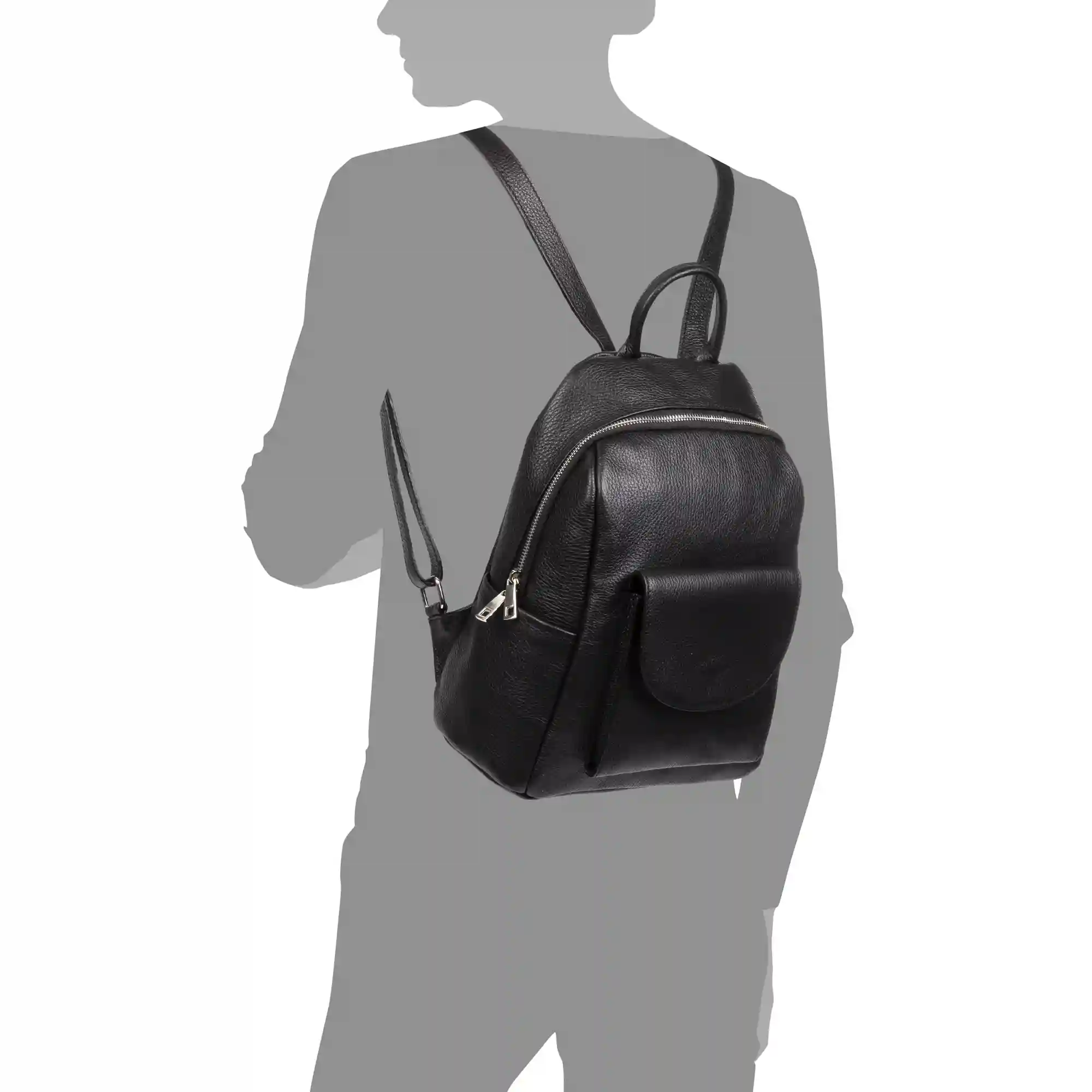 Firenze Artegiani Albinea Bolso Mochila De Mujer. Piel Auténtica Acabado Dollaro