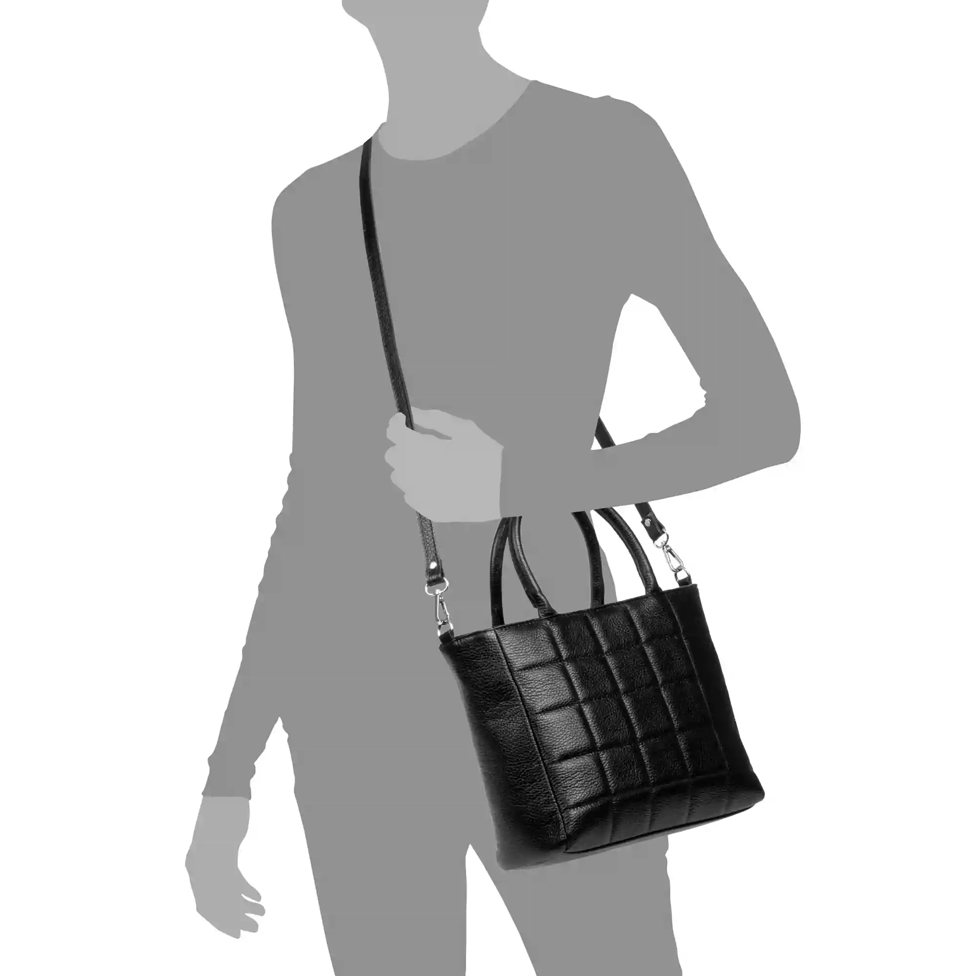 Firenze Artegiani Albizzate Bolso Tote De Mujer. Piel Auténtica Acabado Dollaro Acolchado