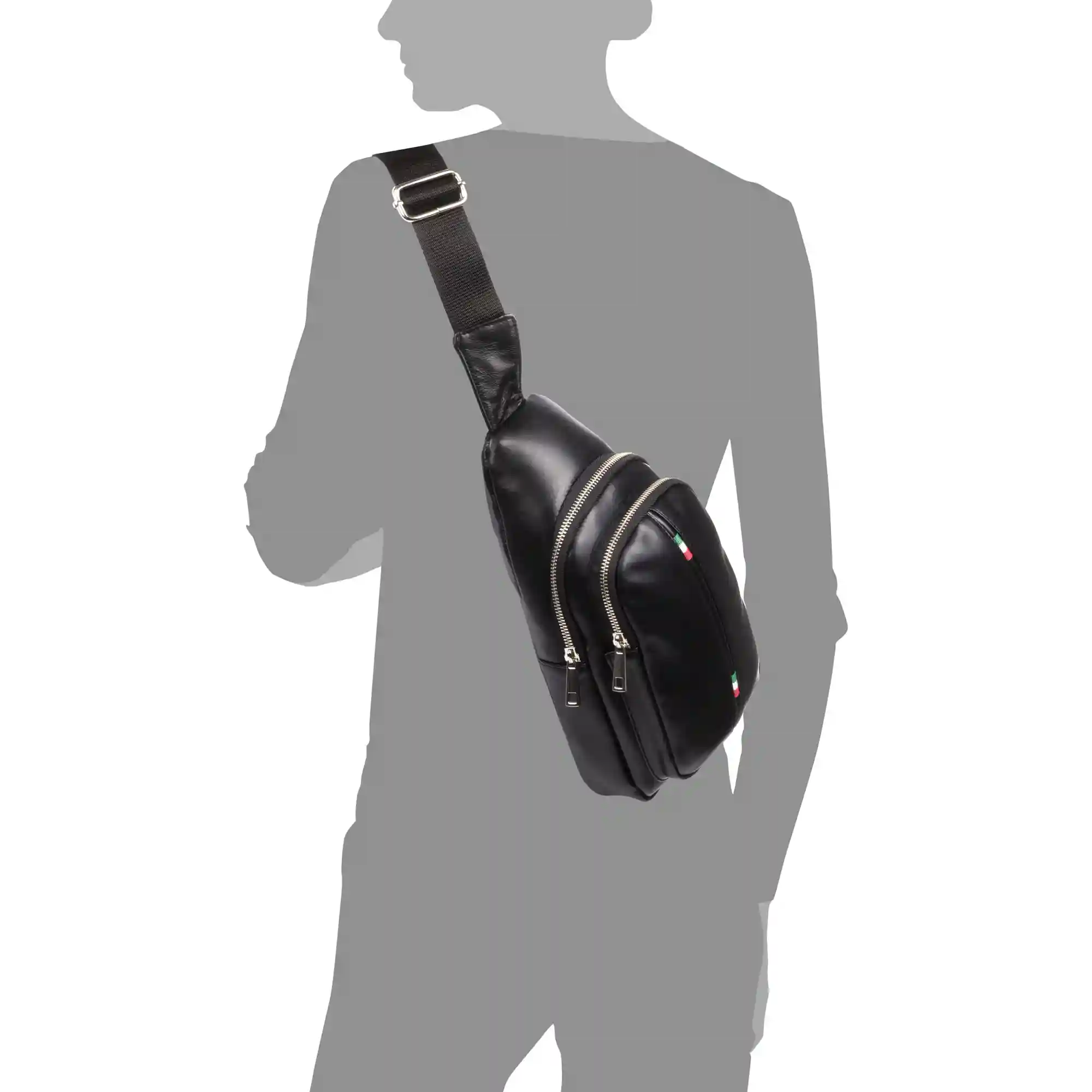 Firenze Artegiani Albuzzano Bolso Mochila De Mujer De Piel Auténtica Acabado Ruga