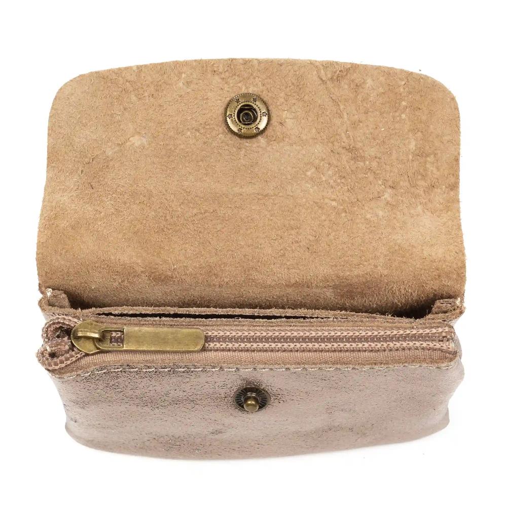 Firenze Artegiani Alpignano Monedero Mujer. Piel Auténtica Gamuza Lacada Brillante