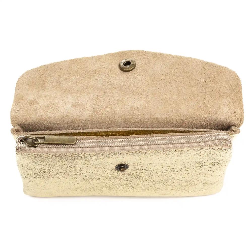 Firenze Artegiani Alseno Monedero Alargado Mujer. Piel Auténtica Gamuza Lacada Brillante