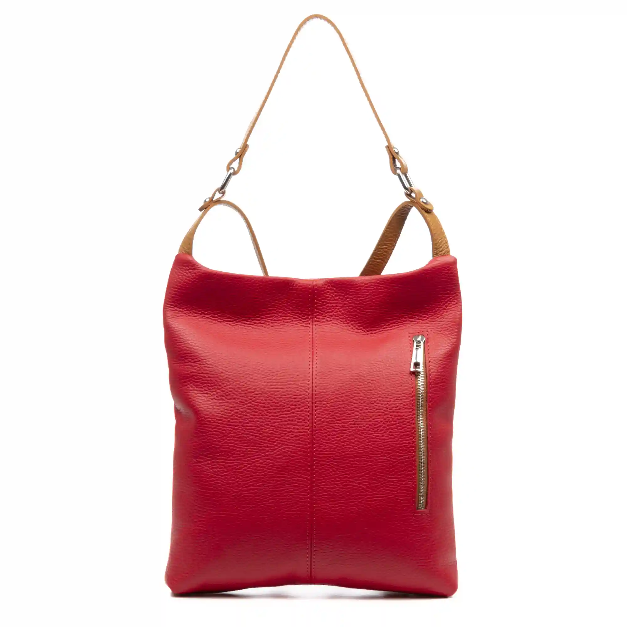 Firenze artegiani Alto bolso mochila y bolso de hombro mujer. Piel auténtica Dollaro