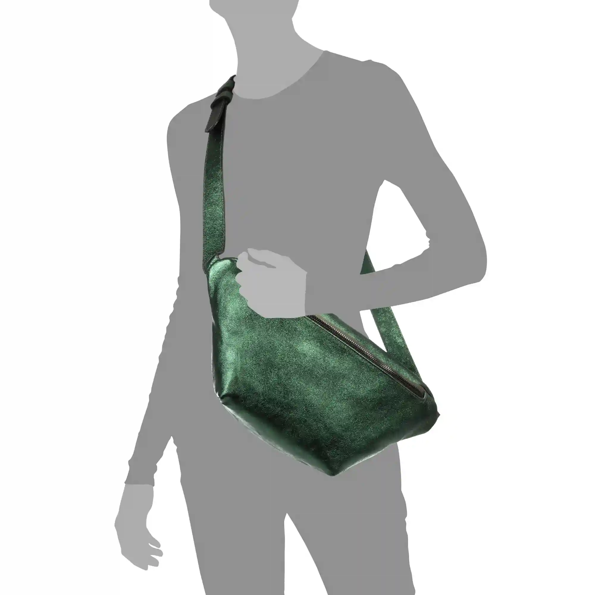 Firenze Artegiani Altofonte Riñonera De Moda Unisex. Piel Auténtica Gamuza Lacada