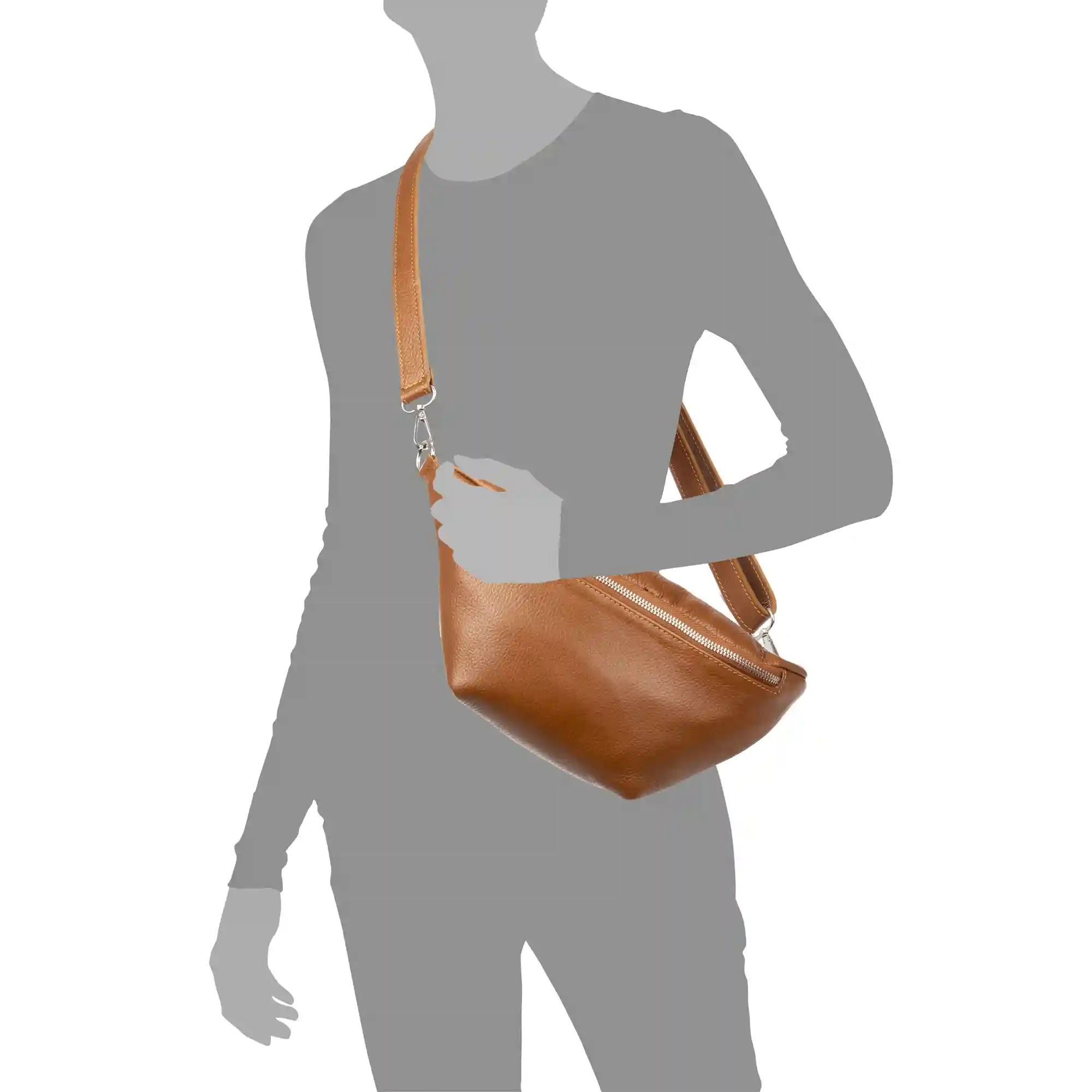 Firenze Artegiani Amandola Riñonera De Moda Unisex. Piel Auténtica Dollaro