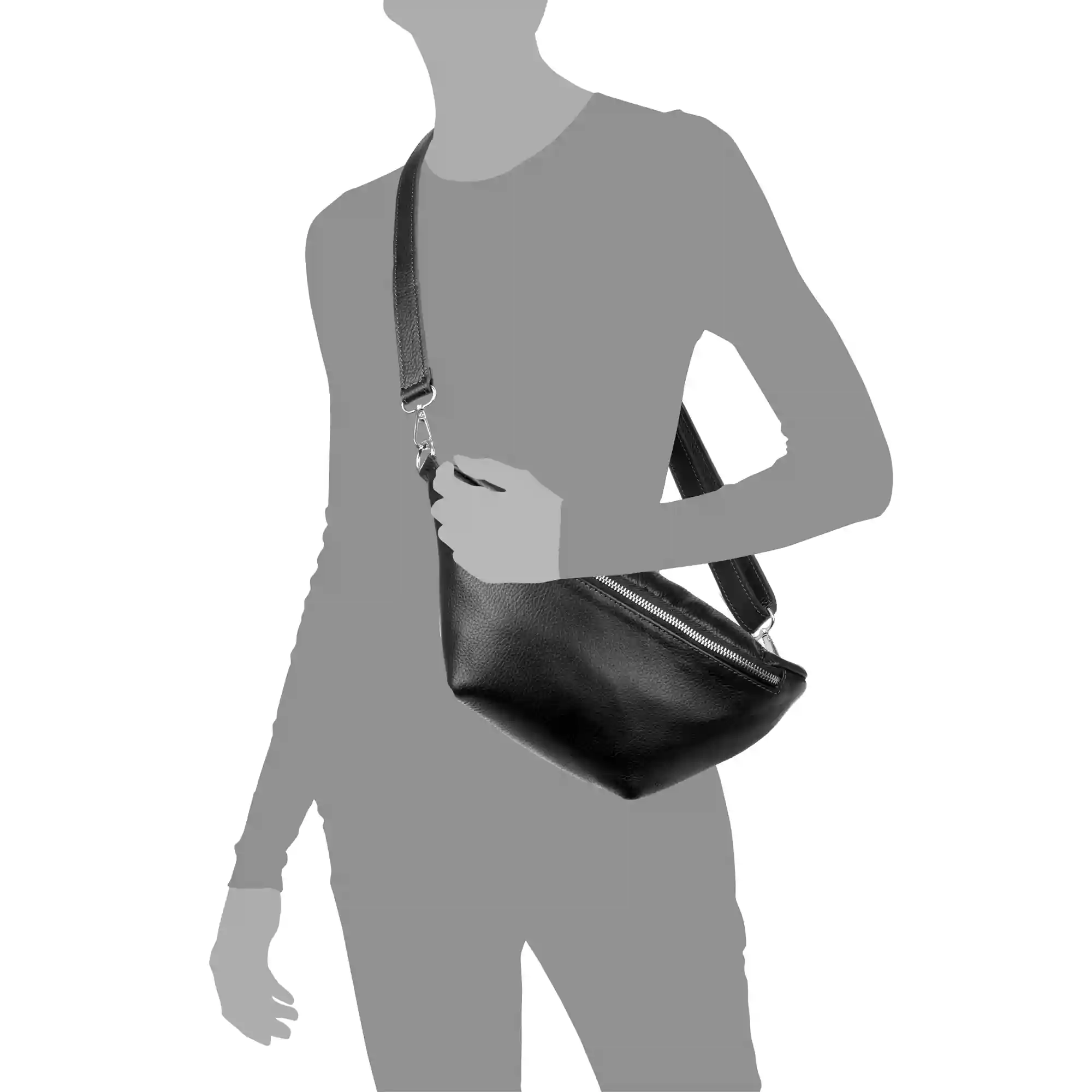 Firenze Artegiani Amandola Riñonera De Moda Unisex. Piel Auténtica Dollaro