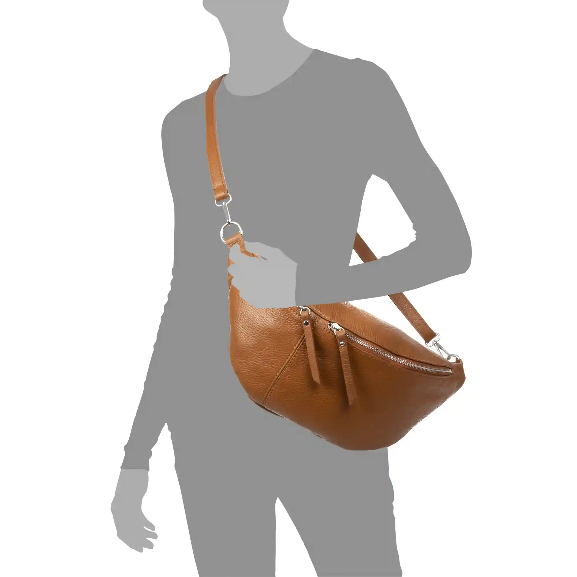 Firenze Artegiani Amaroni Riñonera De Moda Unisex. Piel Auténtica Dollaro