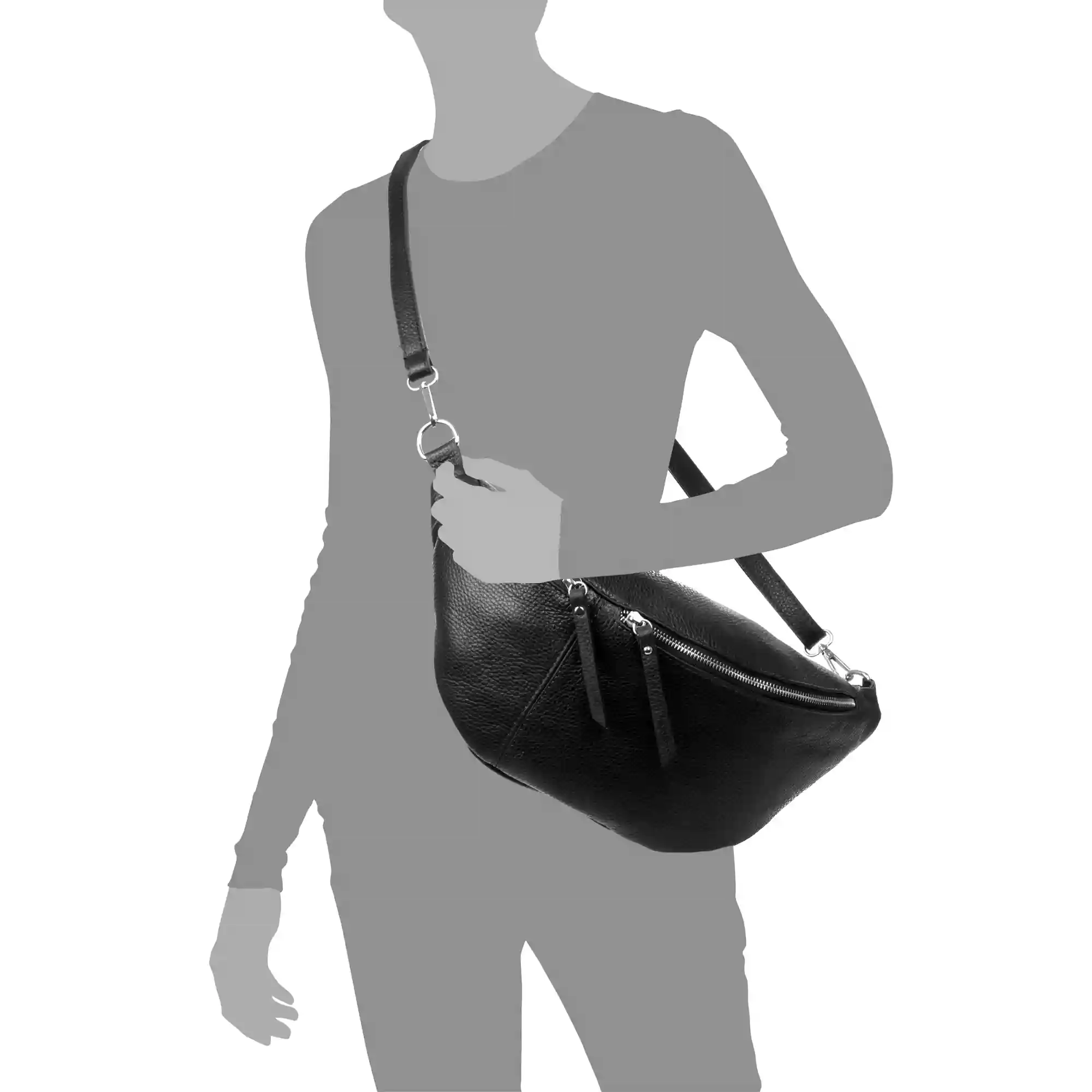 Firenze Artegiani Amaroni Riñonera De Moda Unisex. Piel Auténtica Dollaro