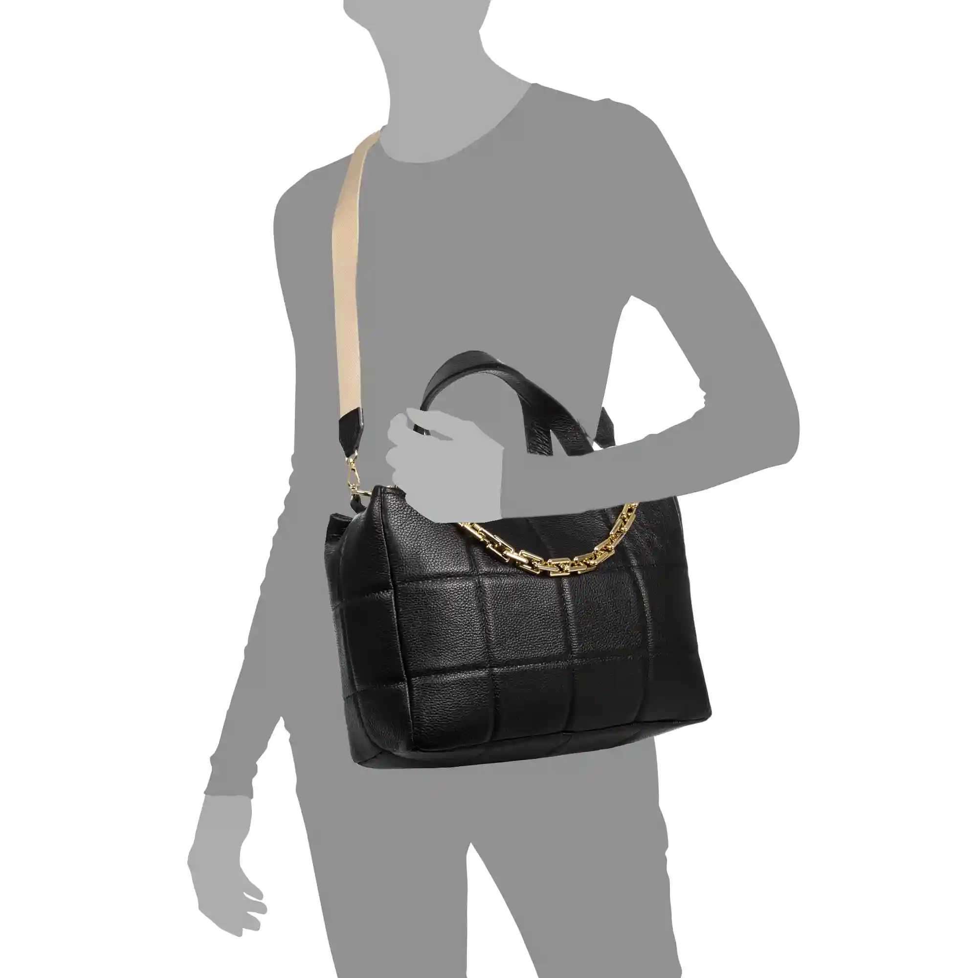 Firenze Artegiani Anzi Bolso Tote Mujer. Piel Auténtica Acabado Dollaro