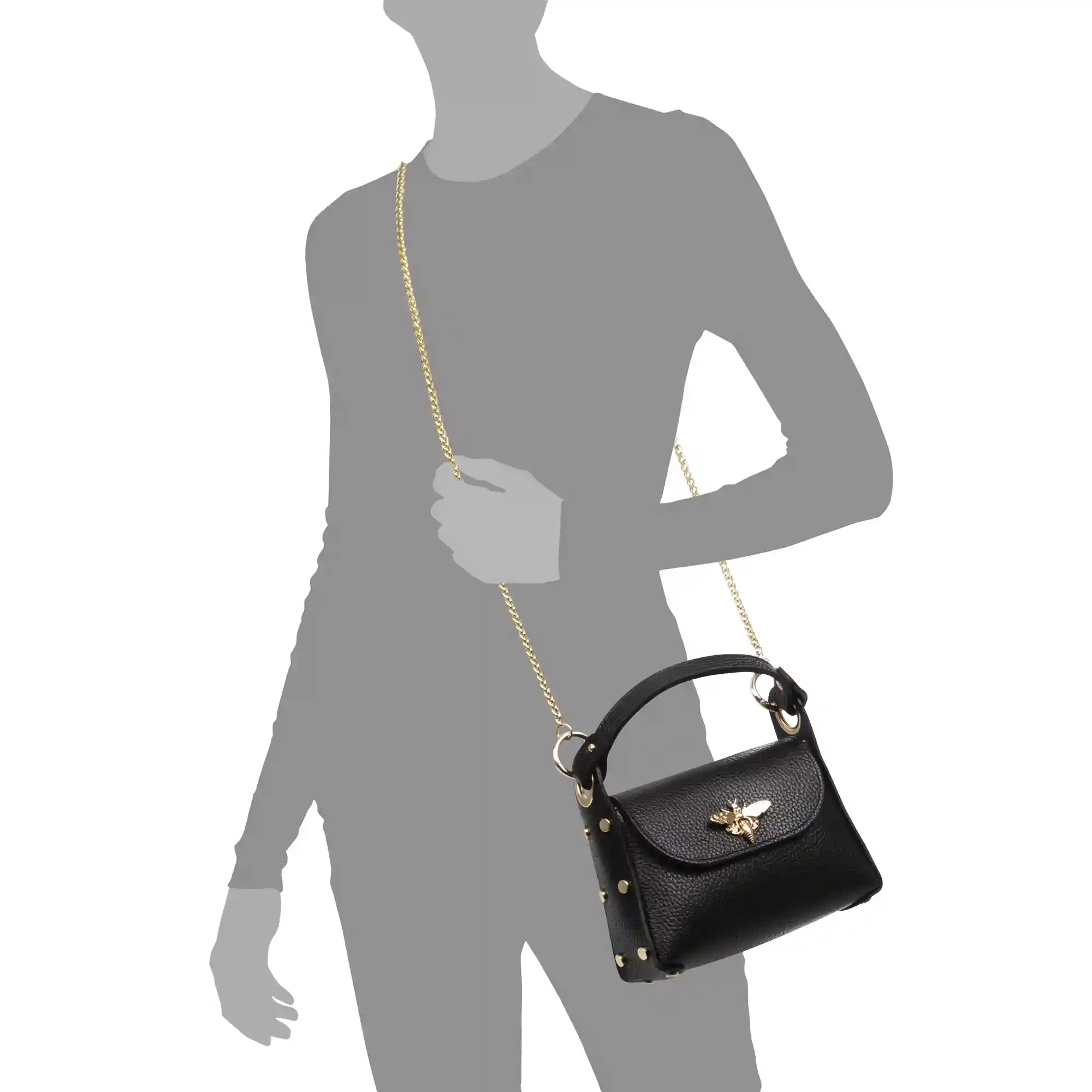 Firenze Artegiani Aquileia Bolso De Mano Mujer. Piel Auténtica Acabado Dollaro