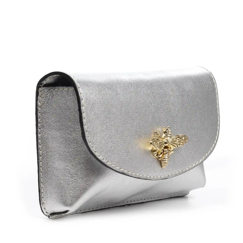 Firenze Artegiani Aquilonia Bolso De Mano Mujer. Piel Auténtica Acabado Gamuza Lacada