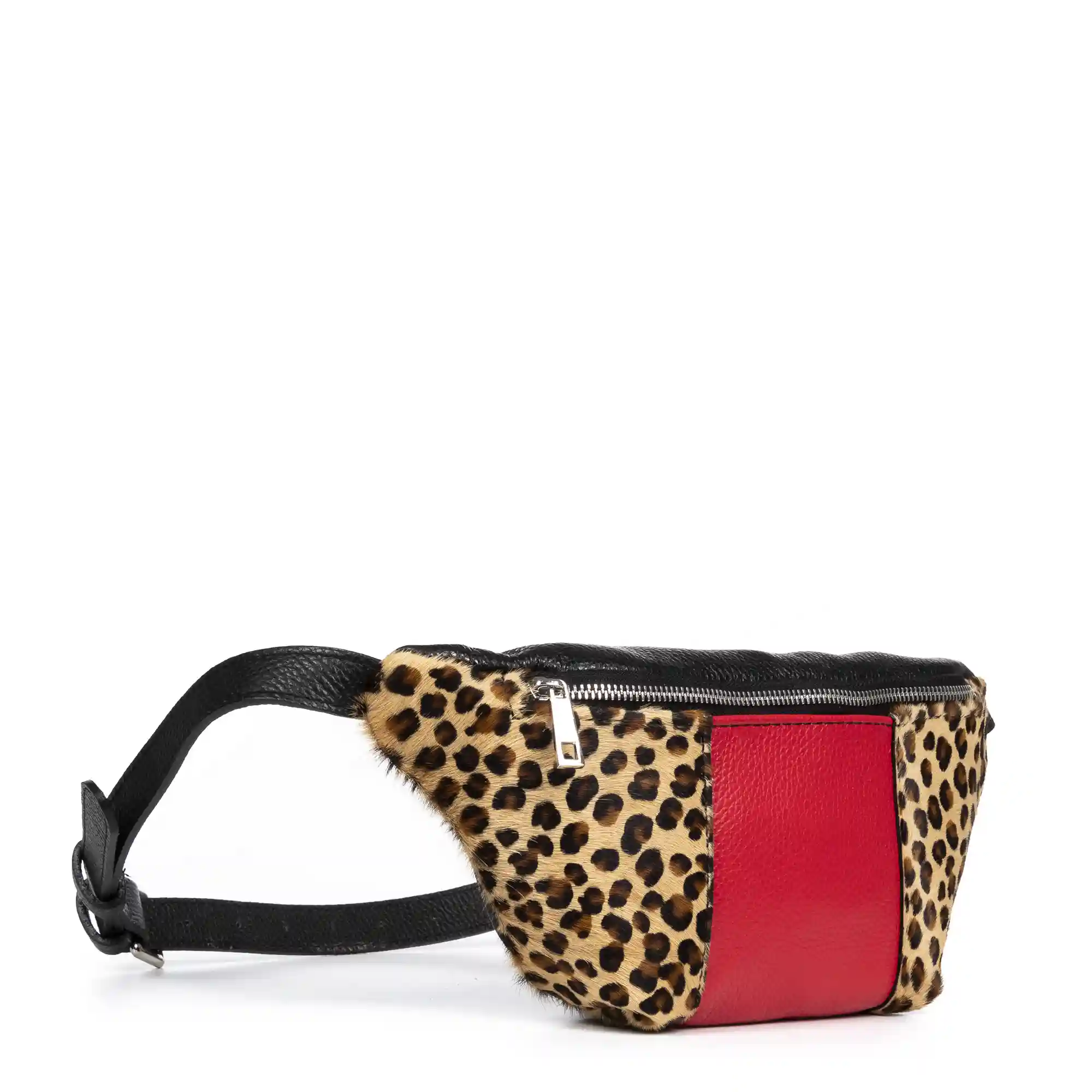 Firenze Artegiani Arabela Riñonera De Moda Unisex.Piel Auténtica Cavallino Leopardo Pq Dollaro