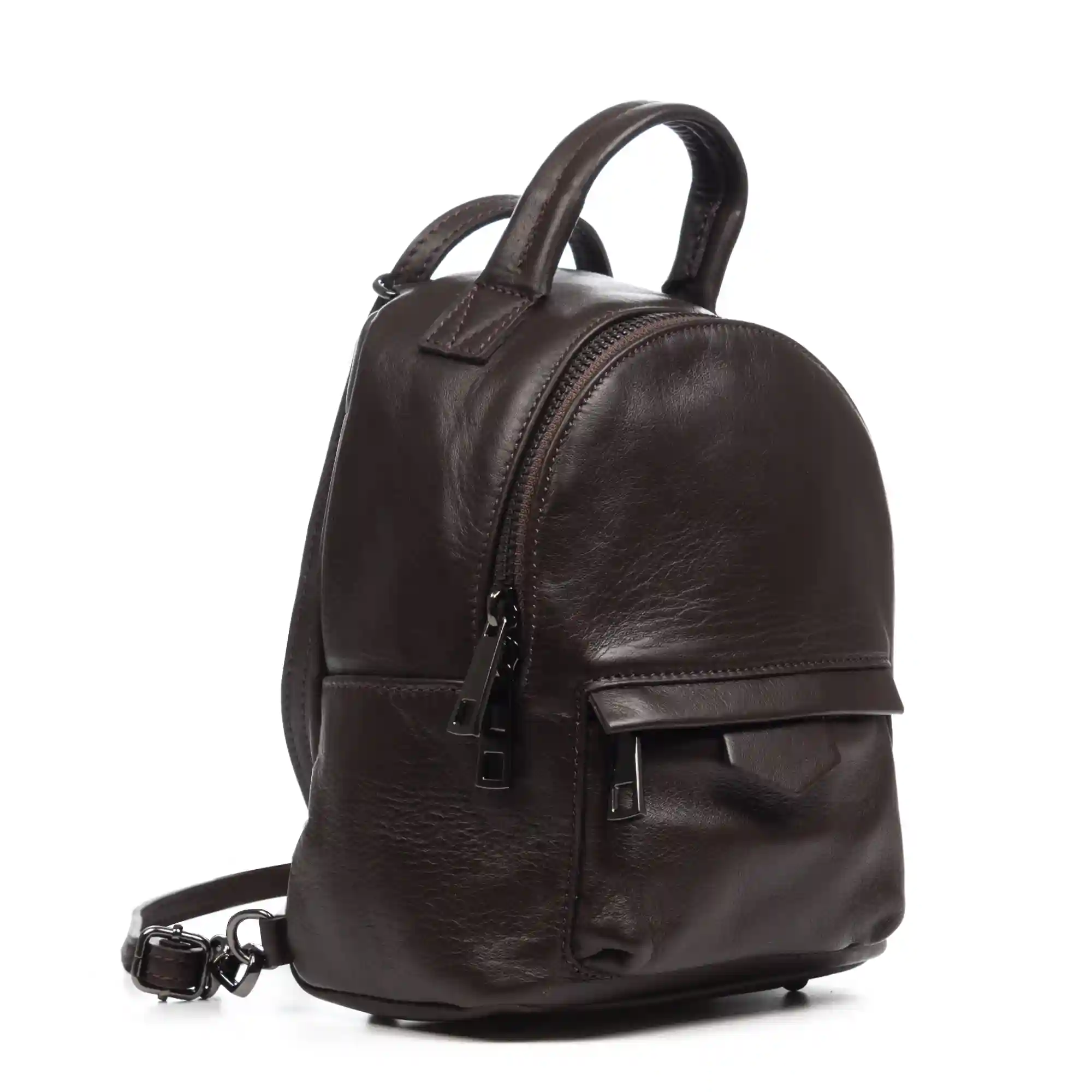 Firenze Artegiani Aradeo Bolso Mochila Mujer. Piel Auténtica Acabado Sauvage