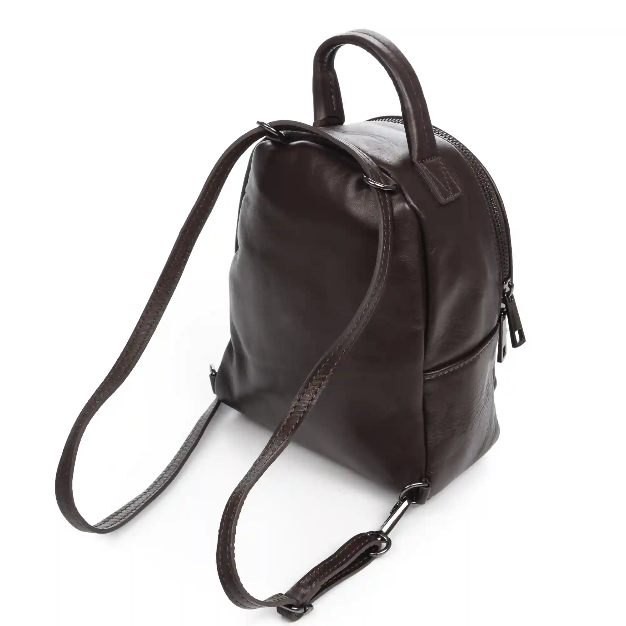 Firenze Artegiani Aradeo Bolso Mochila Mujer. Piel Auténtica Acabado Sauvage