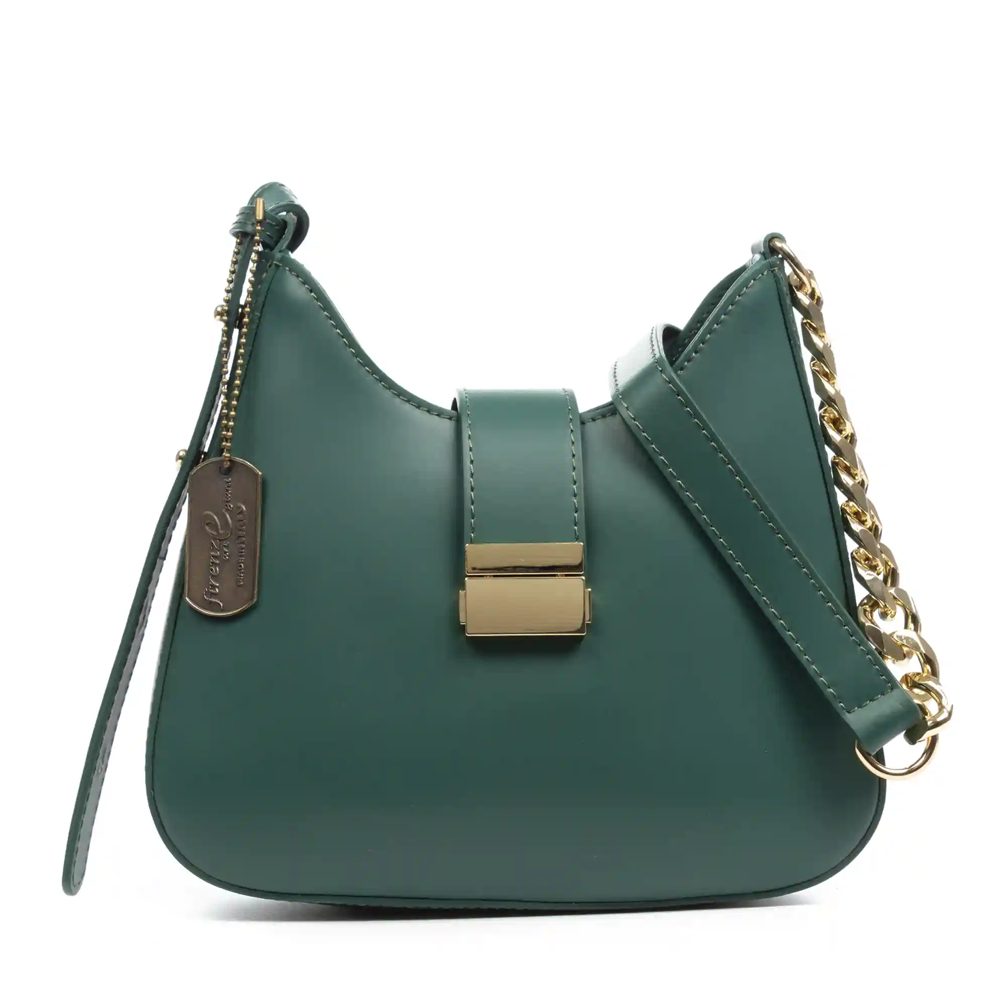 Firenze artegiani Arbus bolso de hombro mujer. Piel auténtica acabado Ruga