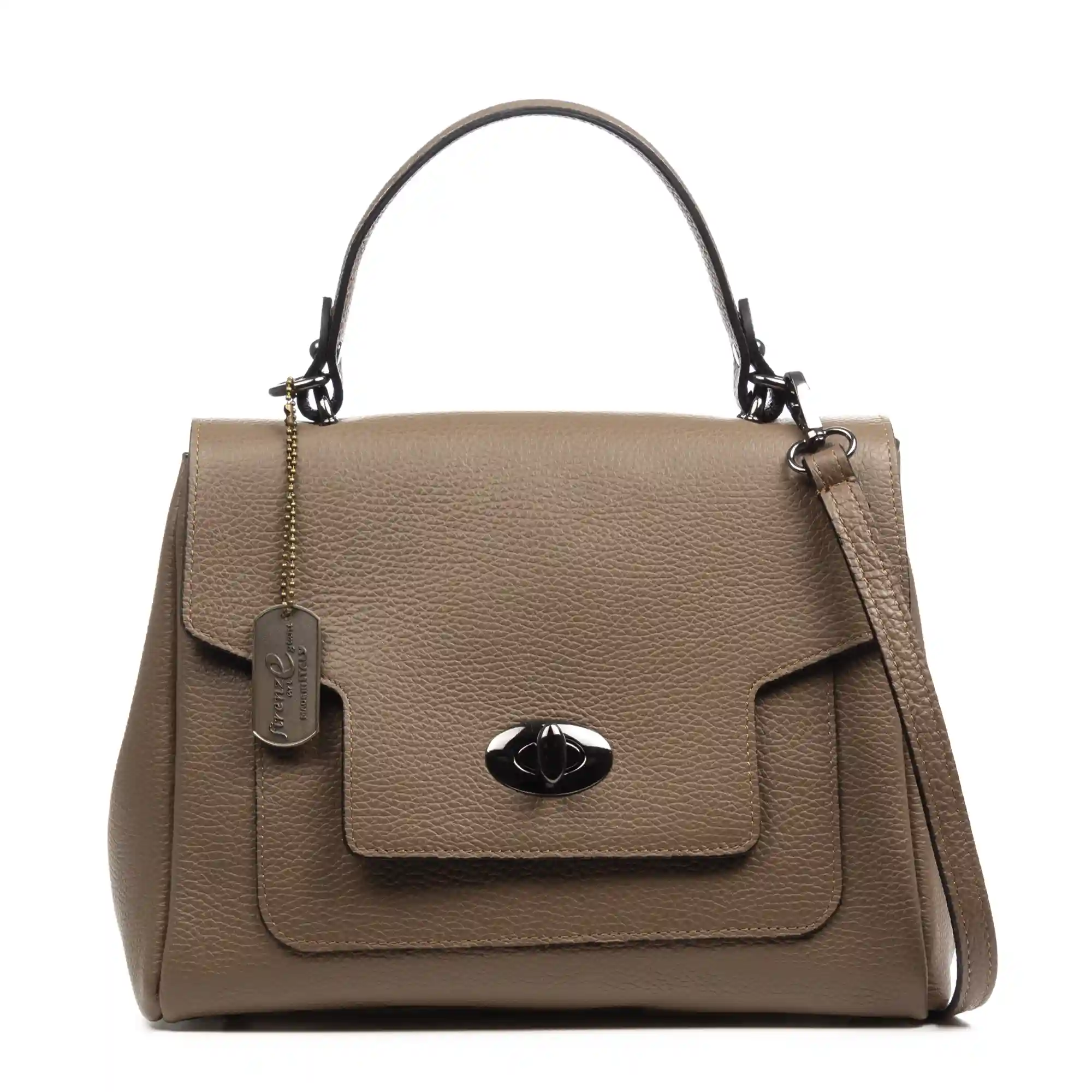 Firenze artegiani Arcisate bolso Tote mujer. Piel auténtica acabado Dollaro