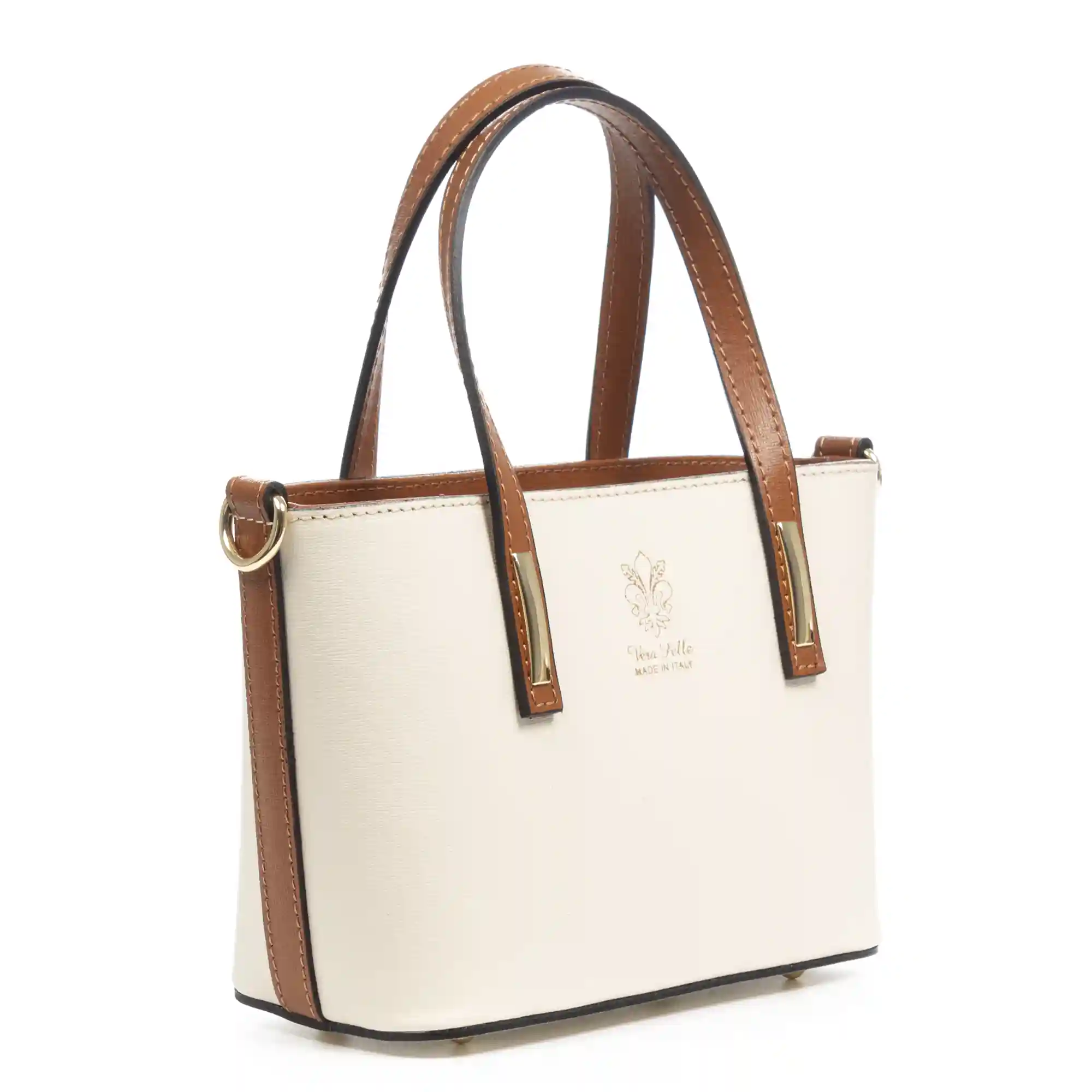 Firenze Artegiani Argenta Bolso Tote Compacto Mujer. Piel Auténtica Saffiano