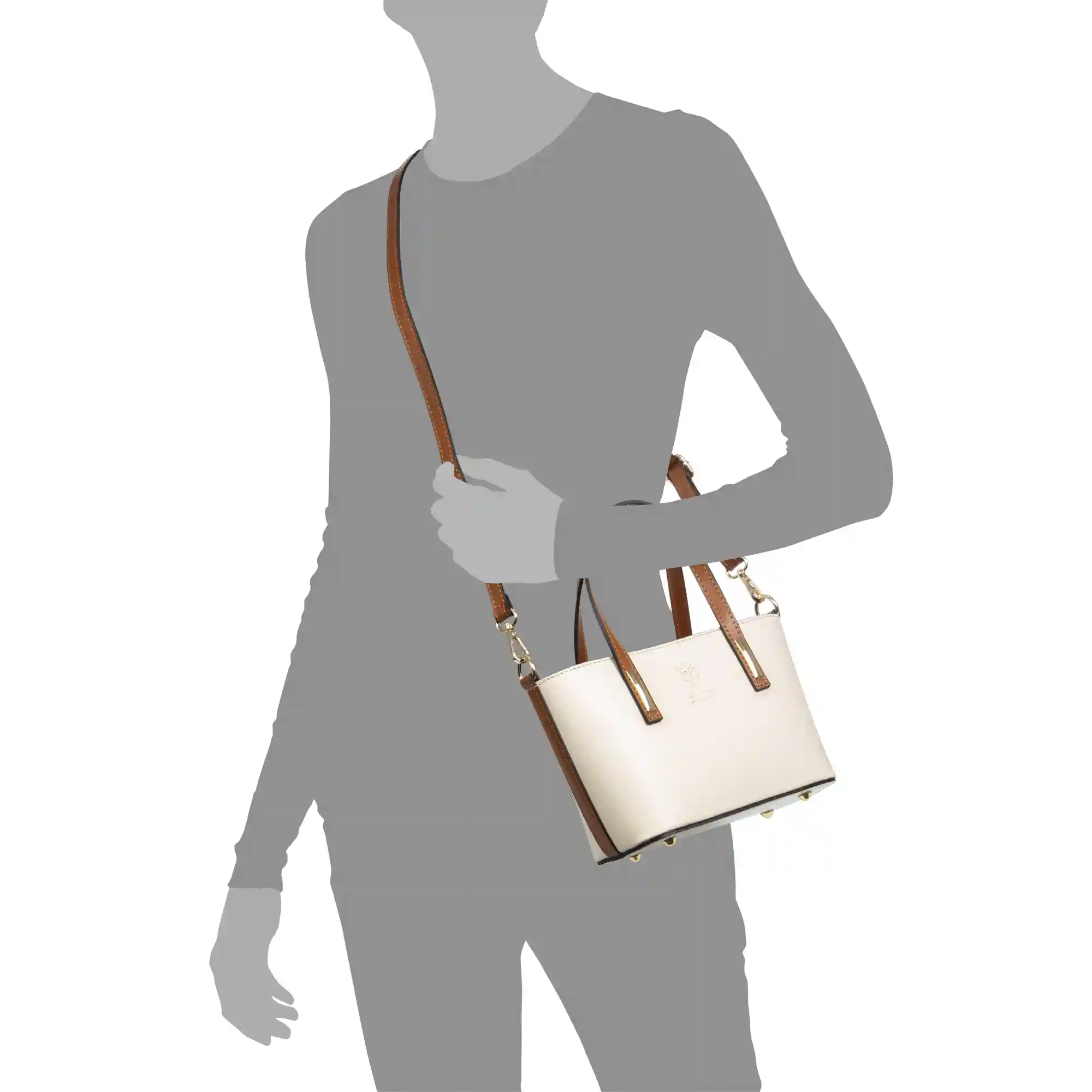 Firenze Artegiani Argenta Bolso Tote Compacto Mujer. Piel Auténtica Saffiano