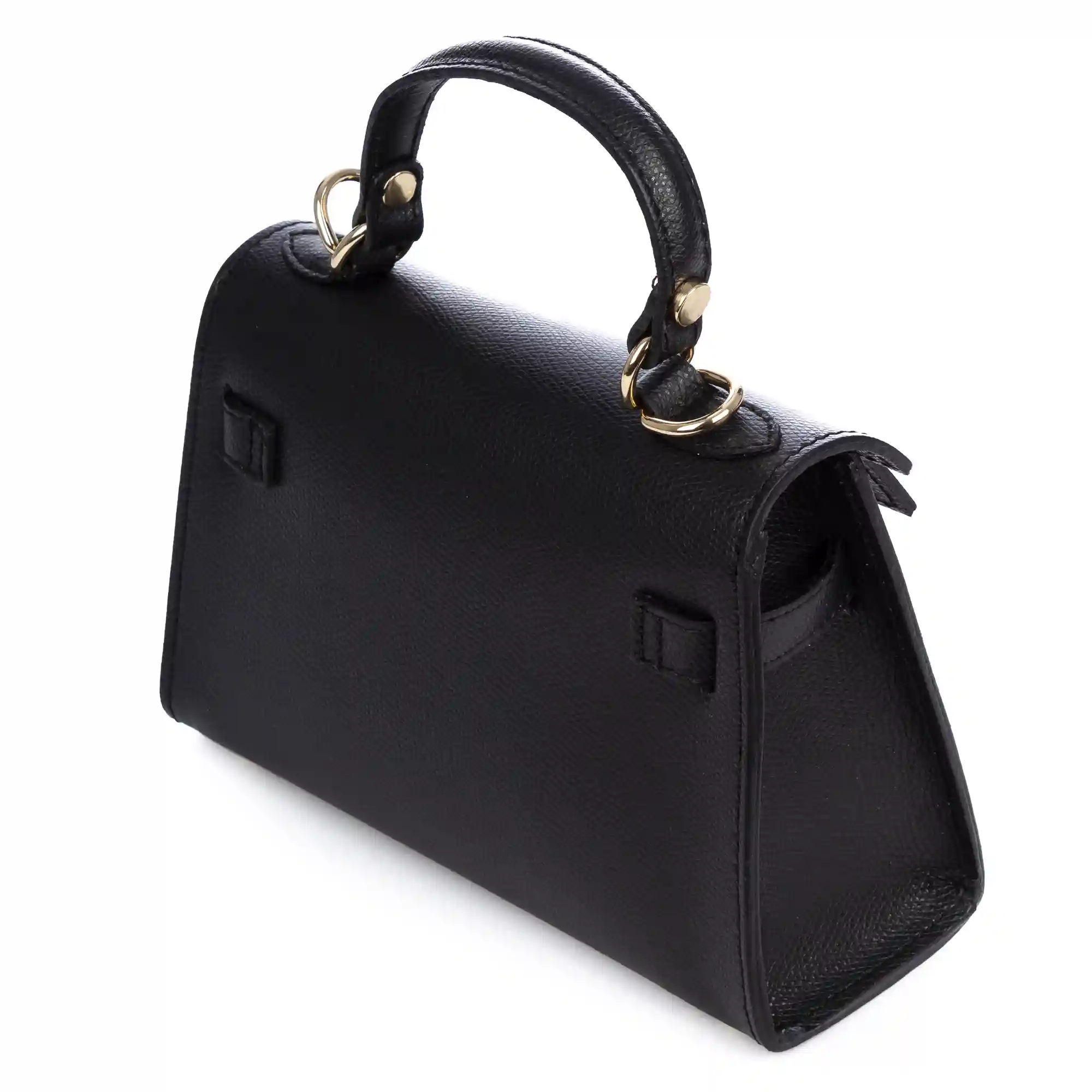 Firenze Artegiani Asciano Bolso De Mano Piel Auténtica Palmellato Con Cierre Diseño Exclusivo Y Correa Hombro