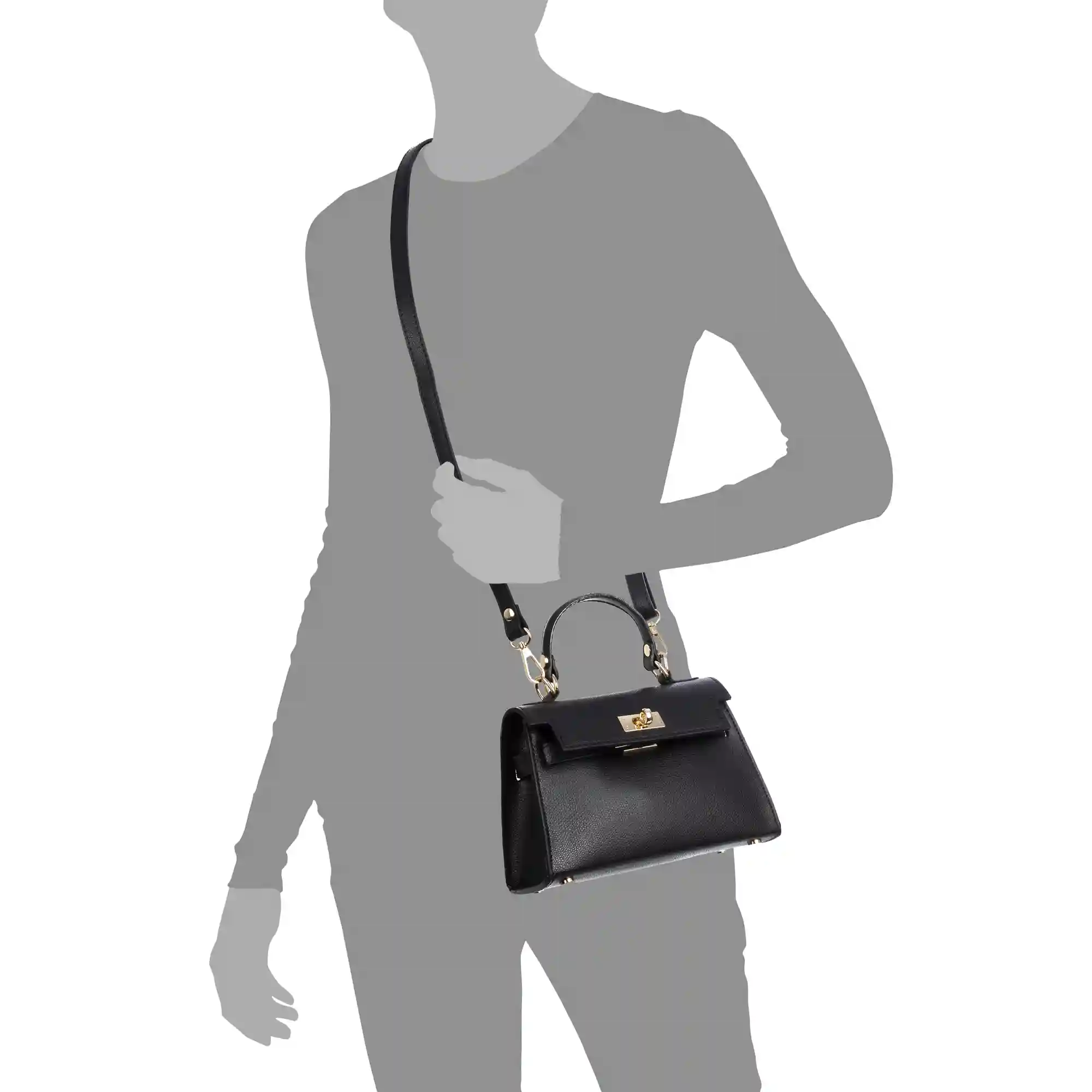 Firenze Artegiani Asciano Bolso De Mano Piel Auténtica Palmellato Con Cierre Diseño Exclusivo Y Correa Hombro