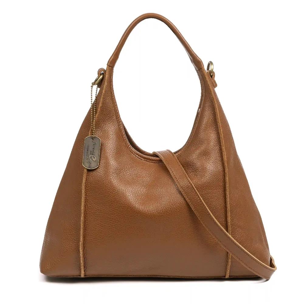 Firenze artegiani Ascrea bolso de hombro piel auténtica dollaro con correa bandolera