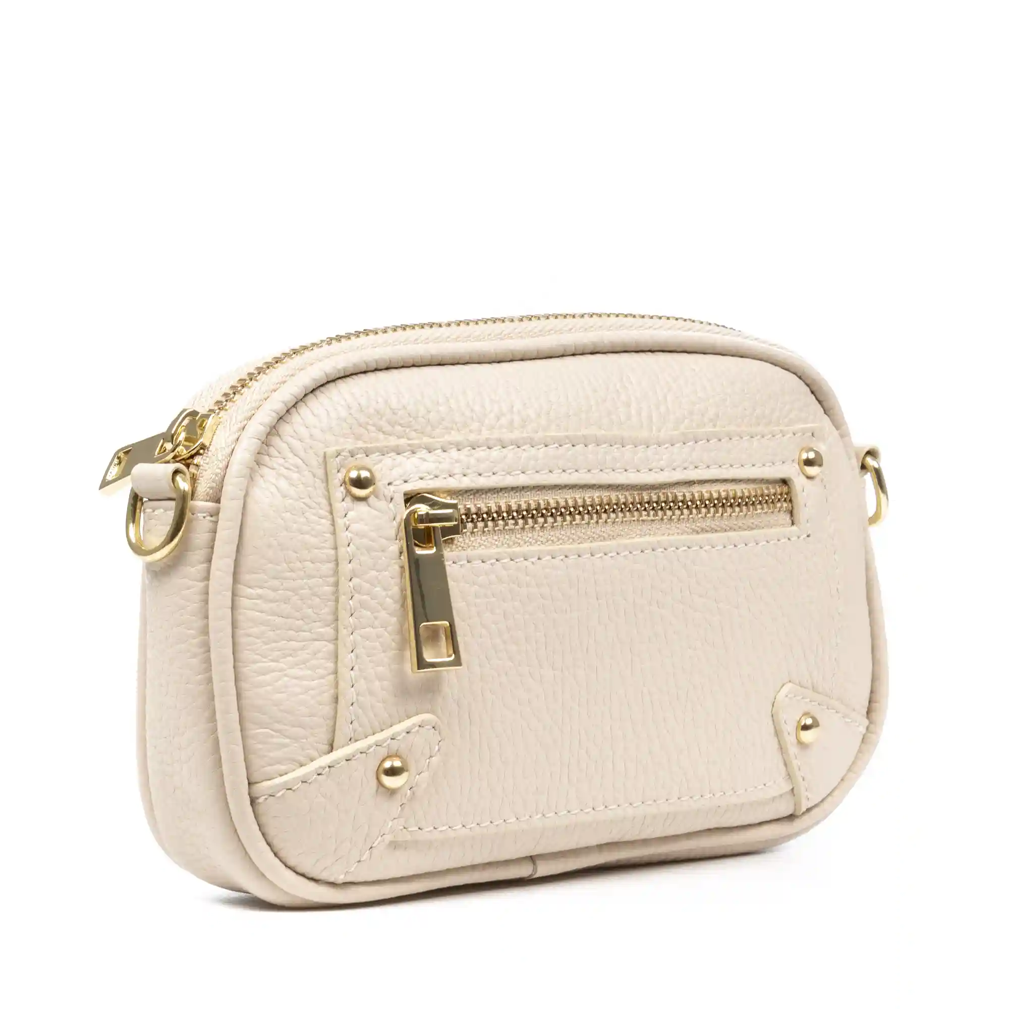 Firenze Artegiani Asola Bolso Bandolera De Piel Auténtica Acabado Dollaro