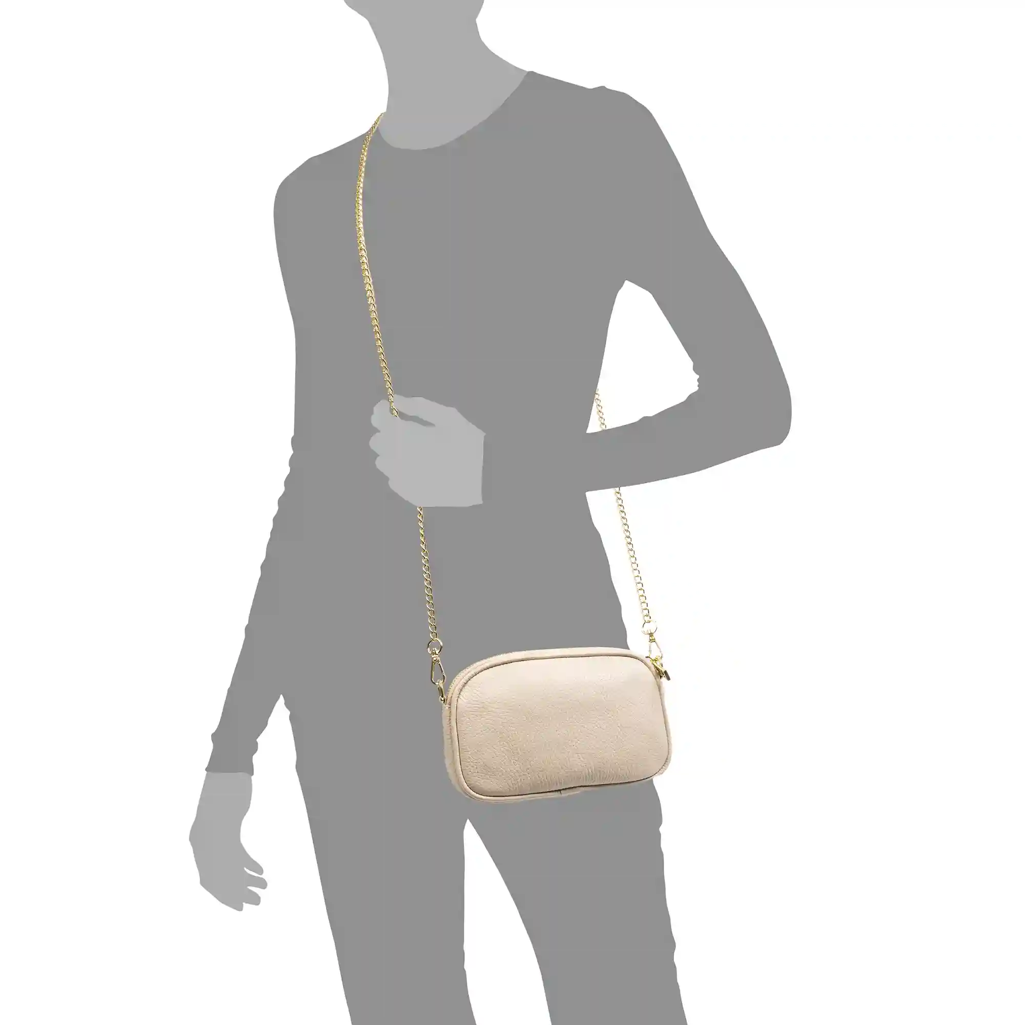 Firenze Artegiani Asola Bolso Bandolera De Piel Auténtica Acabado Dollaro