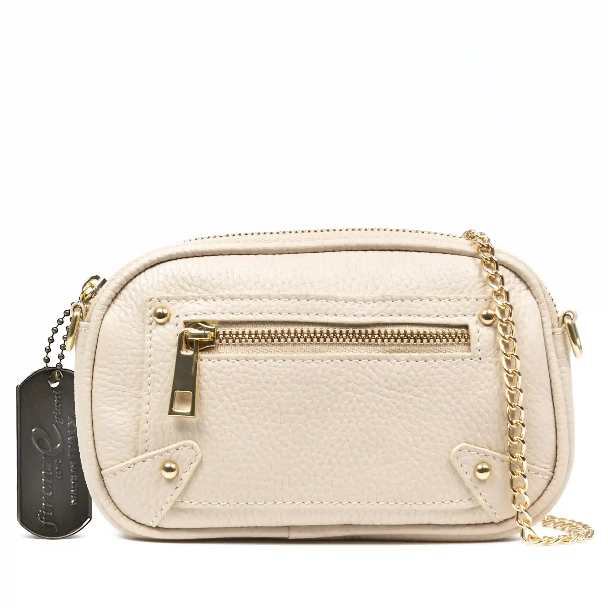 Firenze artegiani Asola bolso bandolera de piel auténtica acabado dollaro