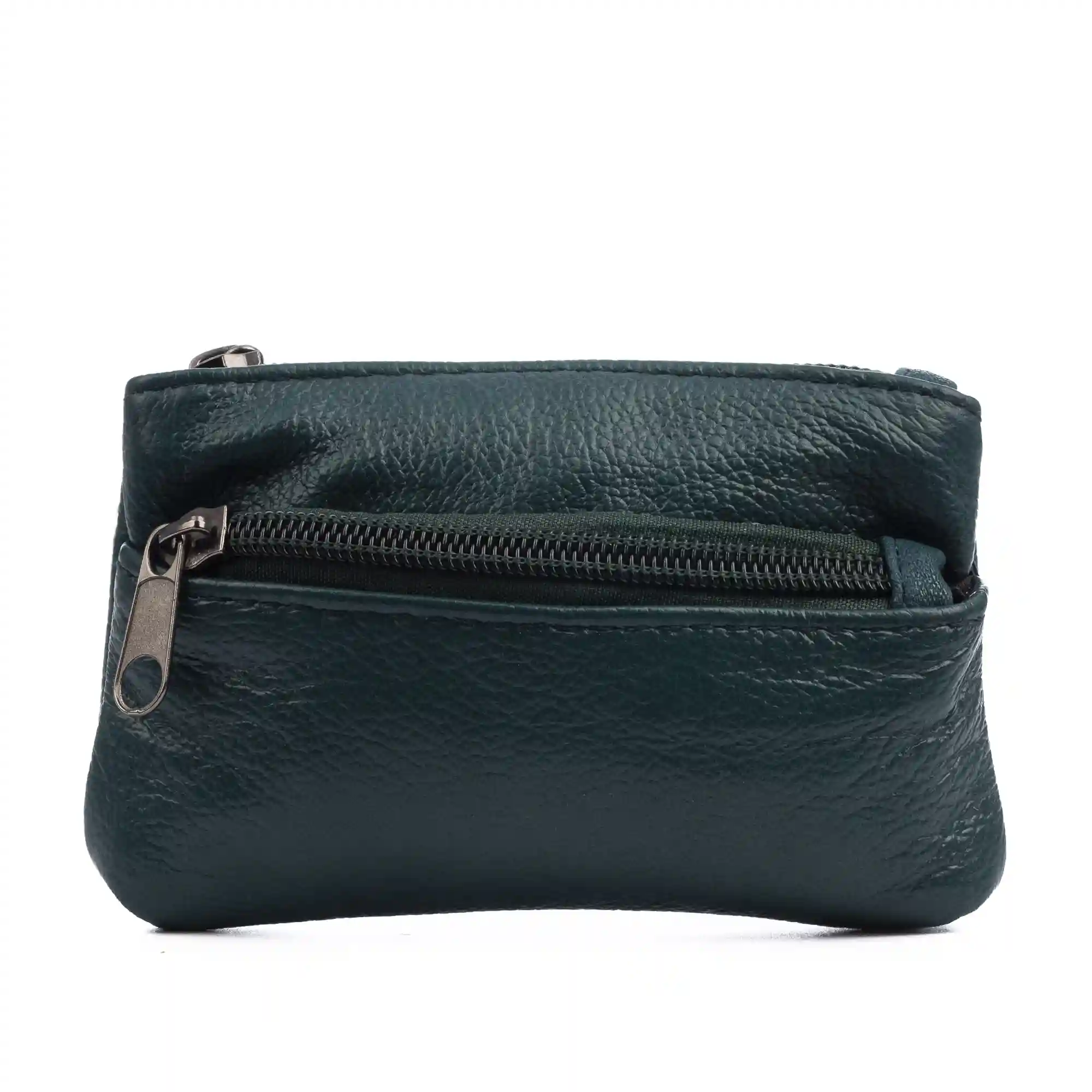 Firenze artegiani Atrani portamonedas con doble compartimento de piel Dollaro. Llavero interior