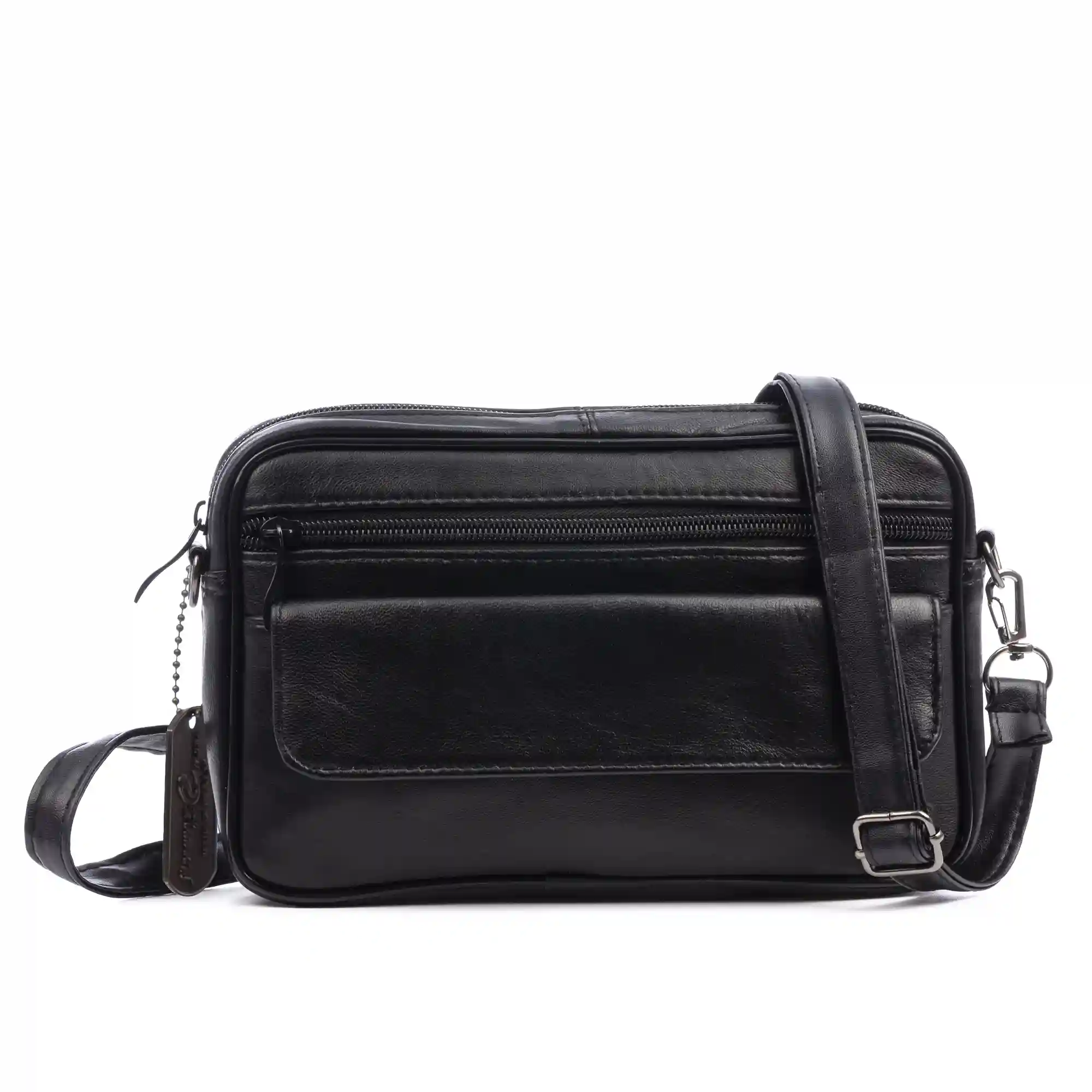 Firenze artegiani Atri bolso bandolera con 4 compartimentos de piel Dollaro