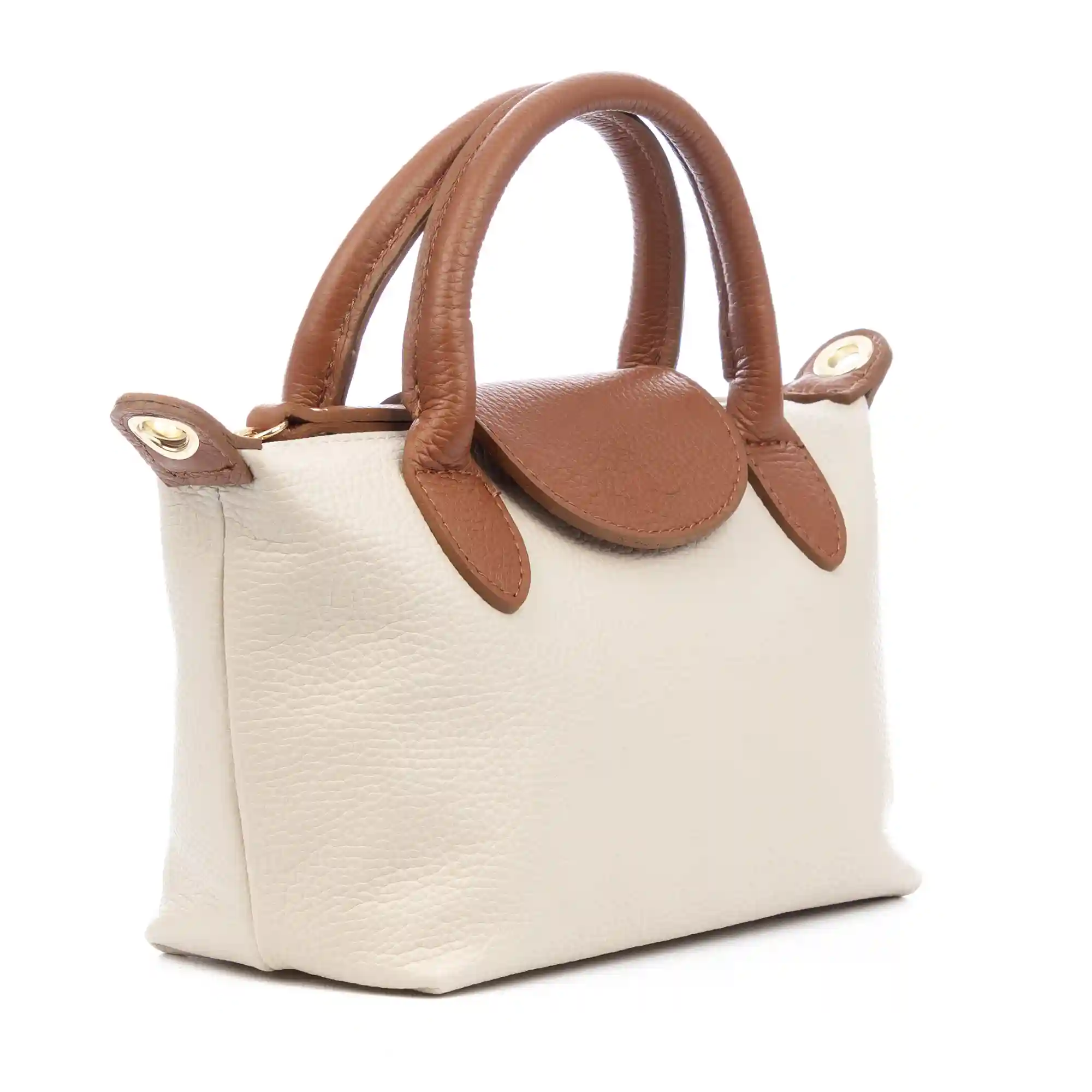 Firenze Artegiani Aurano Bolso Bandolera Tipo Tote Mujer. Piel Auténtica Dollaro Bitono