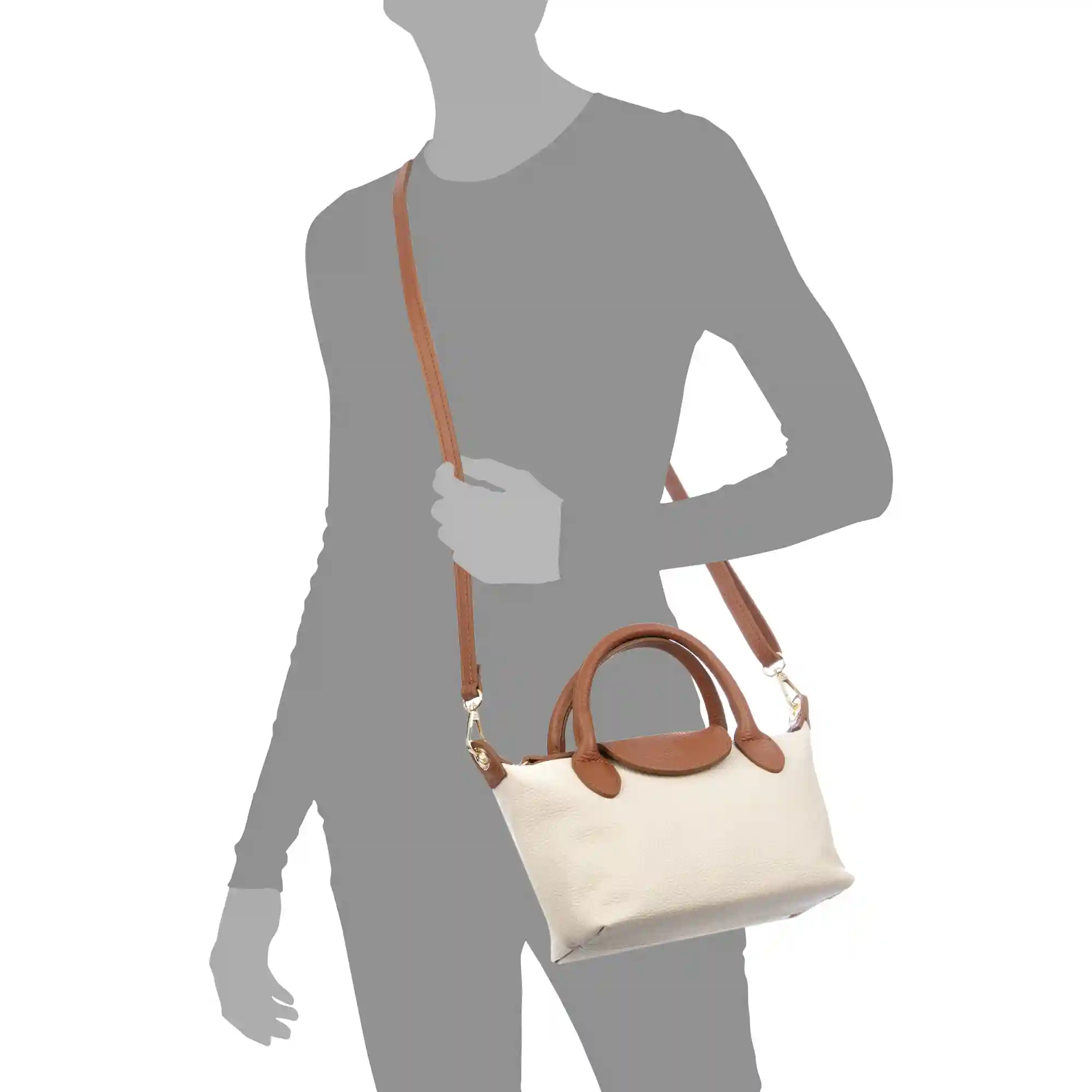 Firenze Artegiani Aurano Bolso Bandolera Tipo Tote Mujer. Piel Auténtica Dollaro Bitono