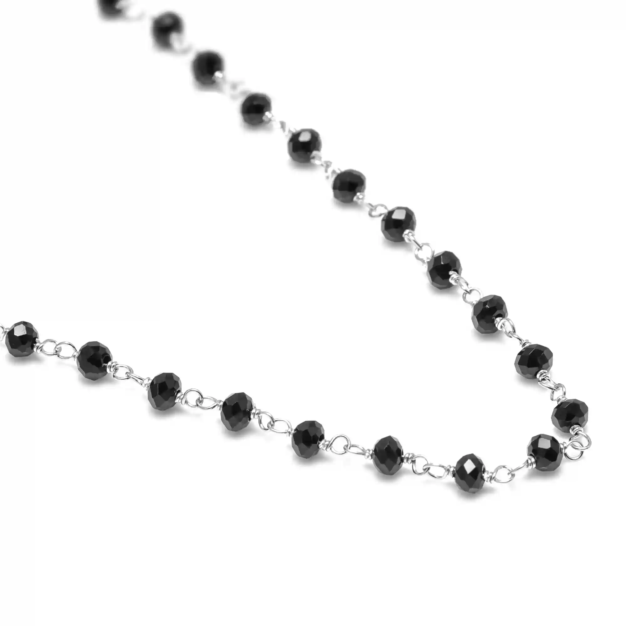 Firenze Artegiani Cadena De Plata De Ley 925 Con Bolitas De Piedta Natural