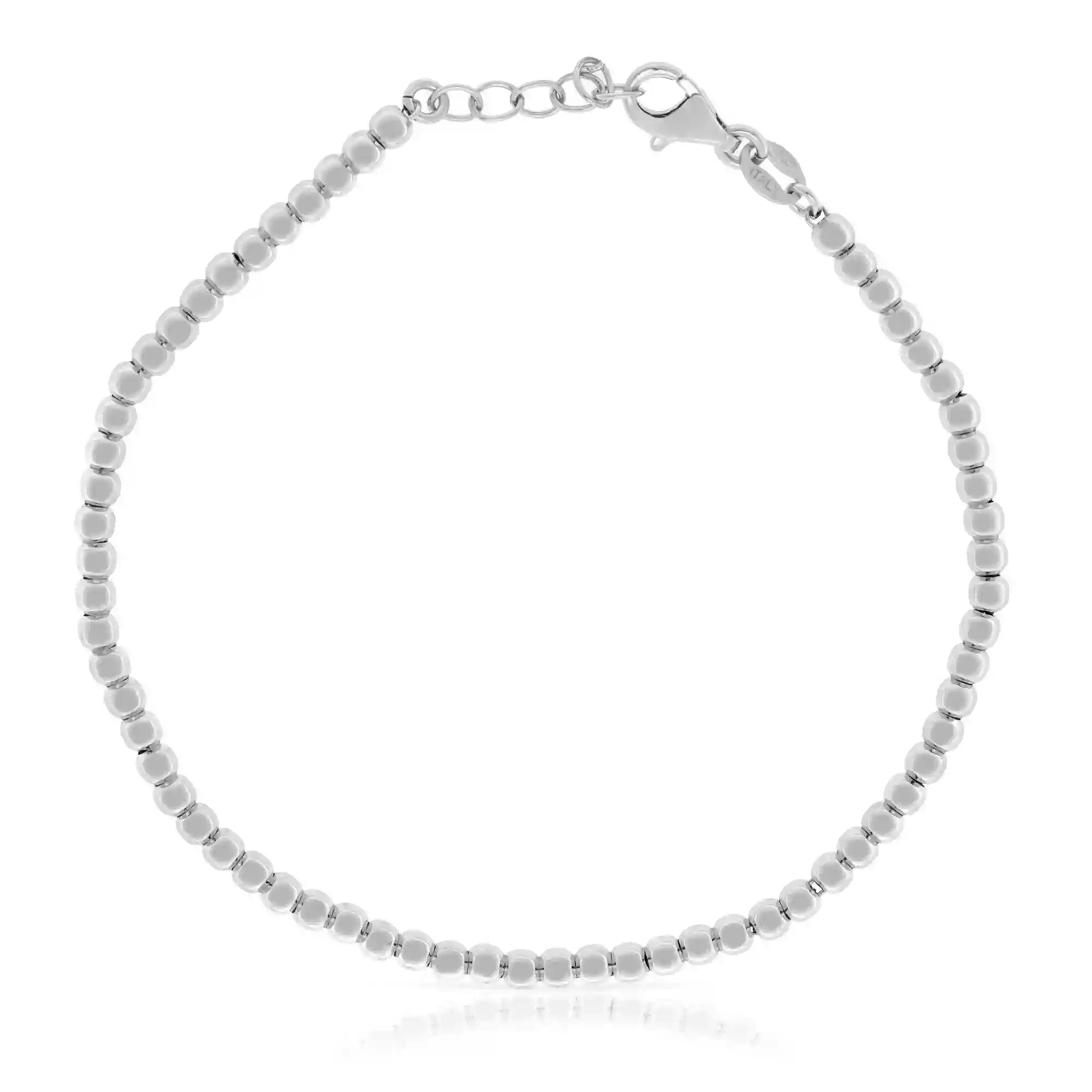 Firenze artegiani Cadena de Plata de Ley 925 con bolitas de Plata