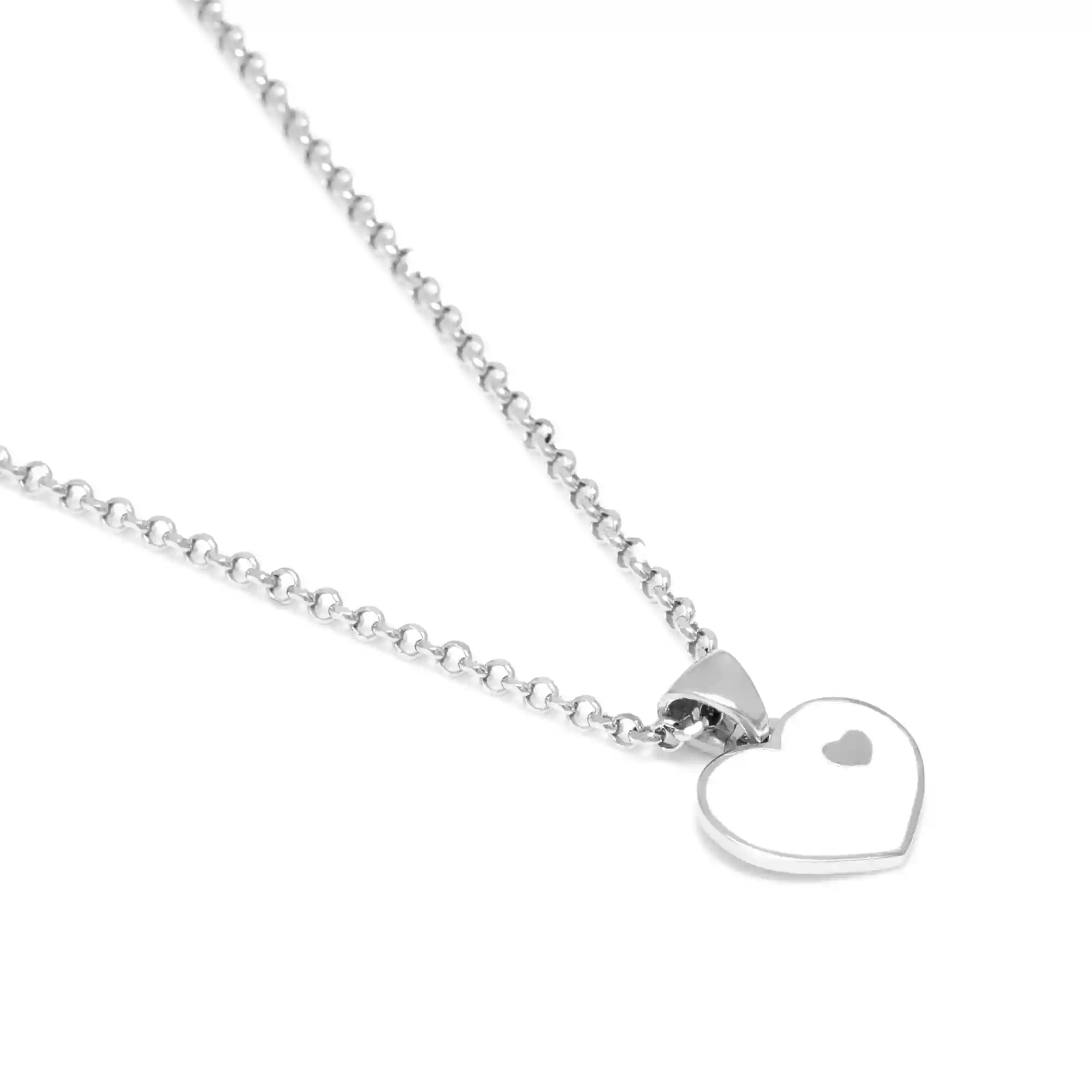 Firenze Artegiani Cadena De Plata De Ley 925 Con Colgante En Forma De Corazón