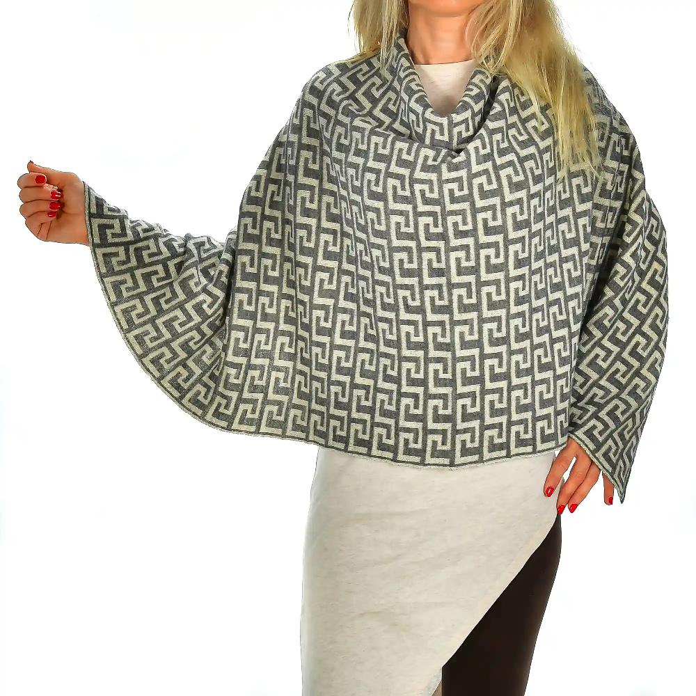 Firenze Artegiani Capa Diseño Greca Tejido Talla única. Made In Italy
