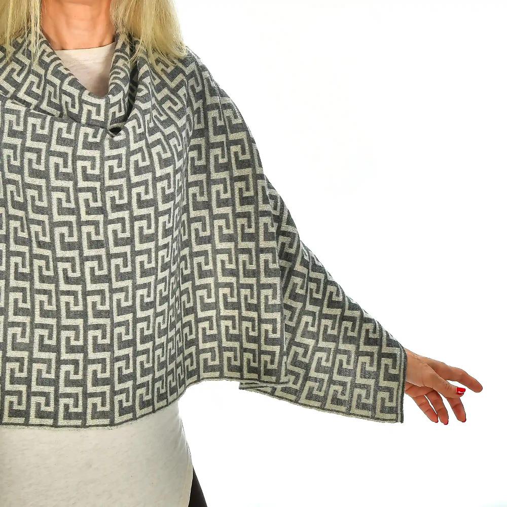 Firenze Artegiani Capa Diseño Greca Tejido Talla única. Made In Italy