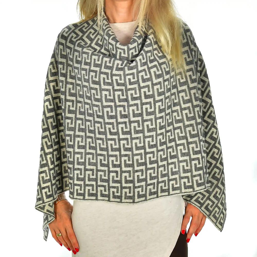 Firenze artegiani Capa diseño greca tejido talla única. Made in Italy