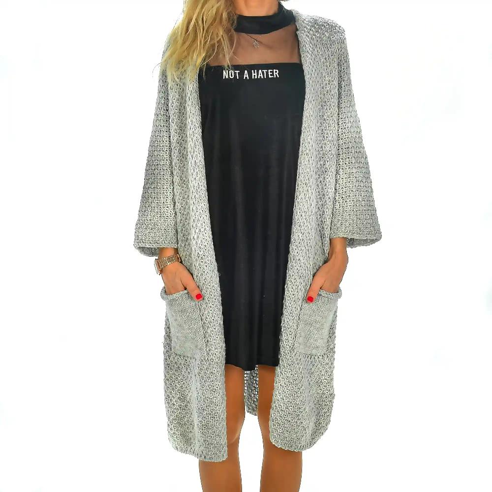 Firenze artegiani Cardigan largo abierto oversized talla única. Made in Italy