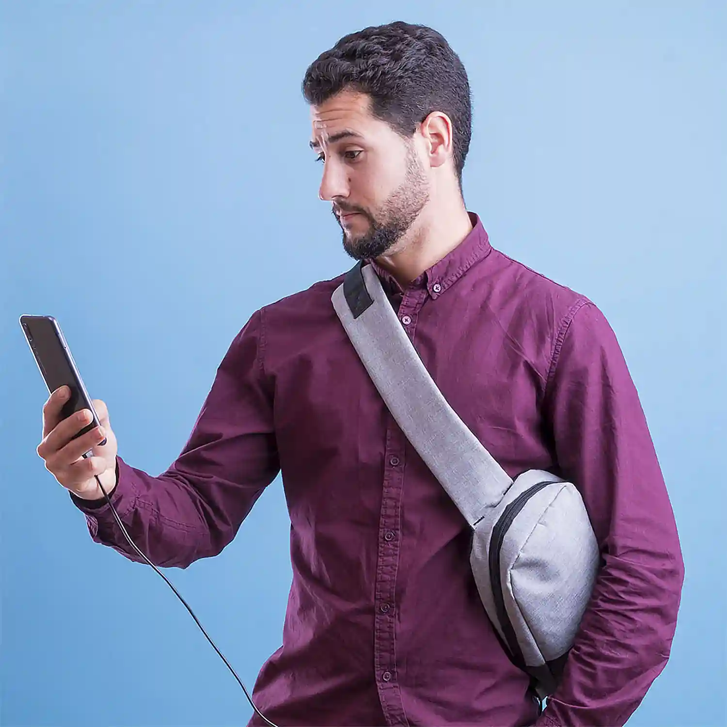 Firenze Artegiani Bandolera Conexión USB. Acolchada