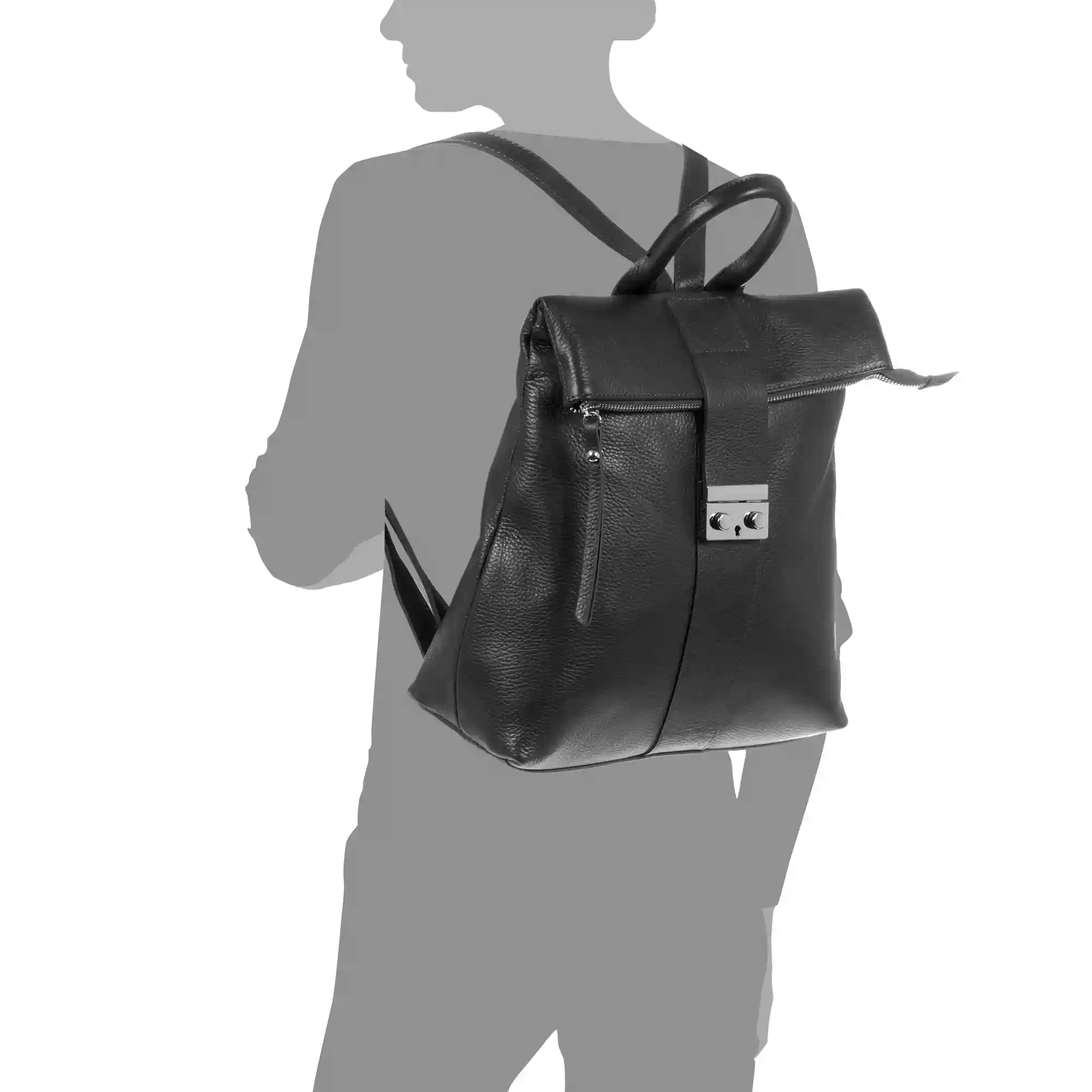 Firenze Artegiani Foca Bolso Mochila Mujer.Piel Auténtica Dollaro