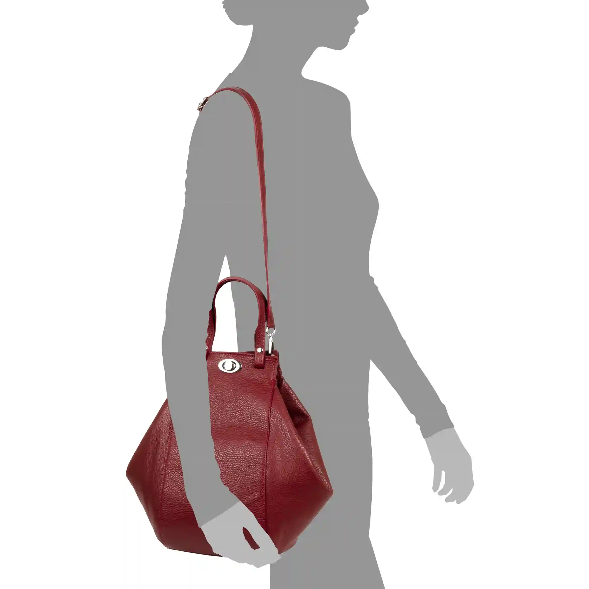 Firenze Artegiani Giusta Bolso De Hombro Mujer. Piel Auténtica Dollaro